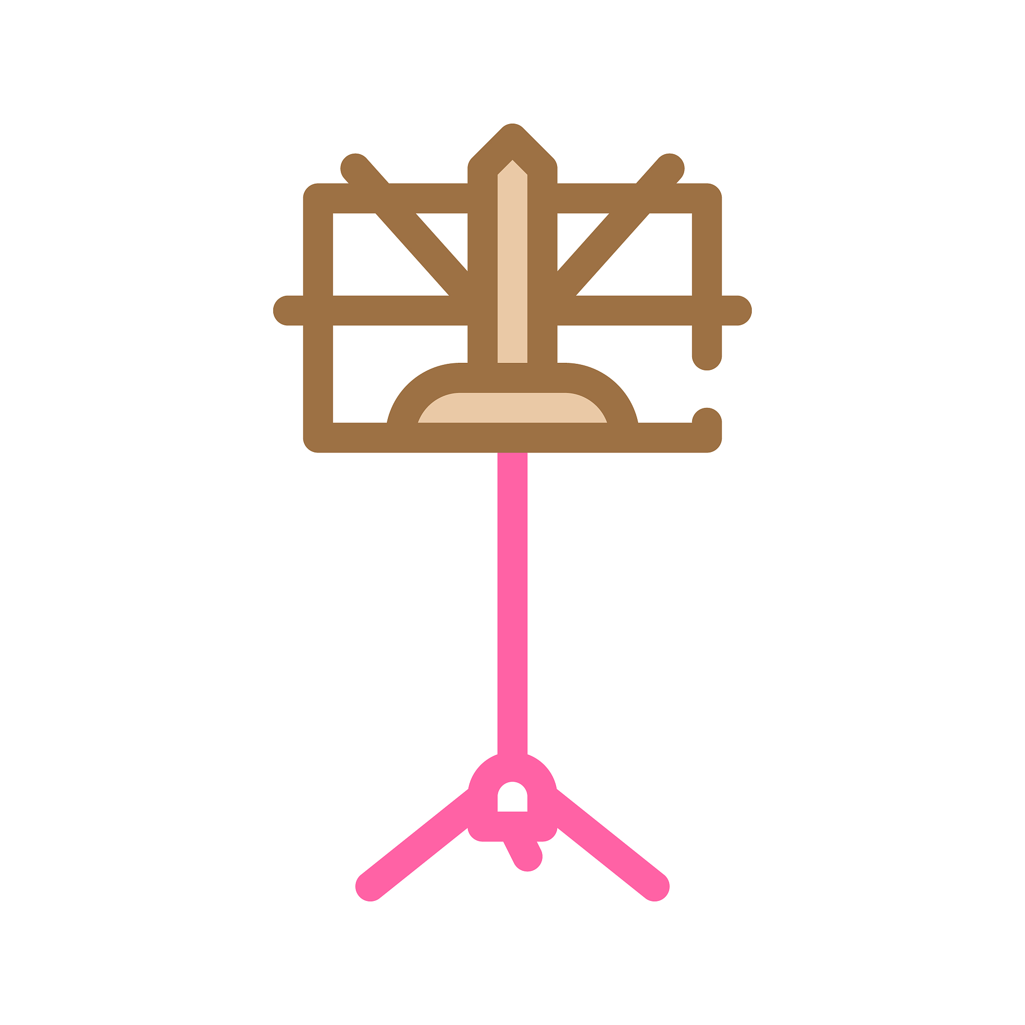 music stand color icon vector illustration