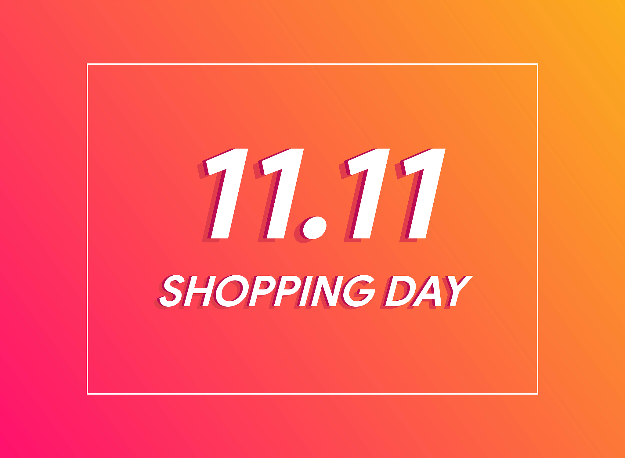 11.11 shopping day sale poster or flyer design. global shopping 