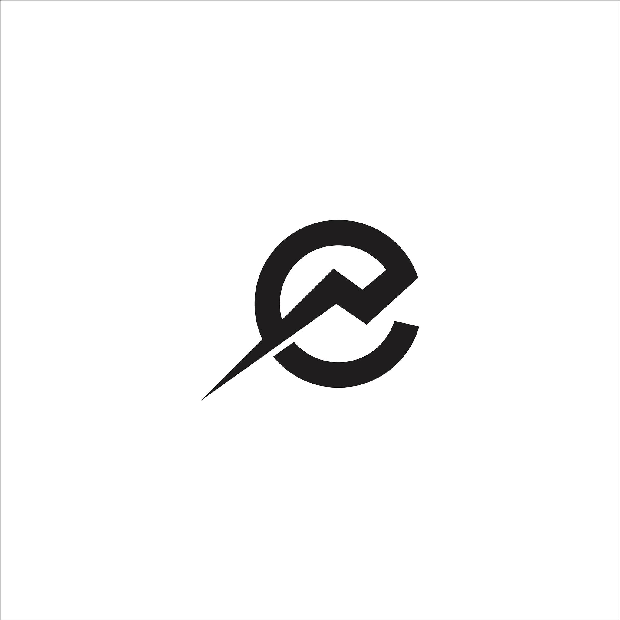 initial letter e logo concept design