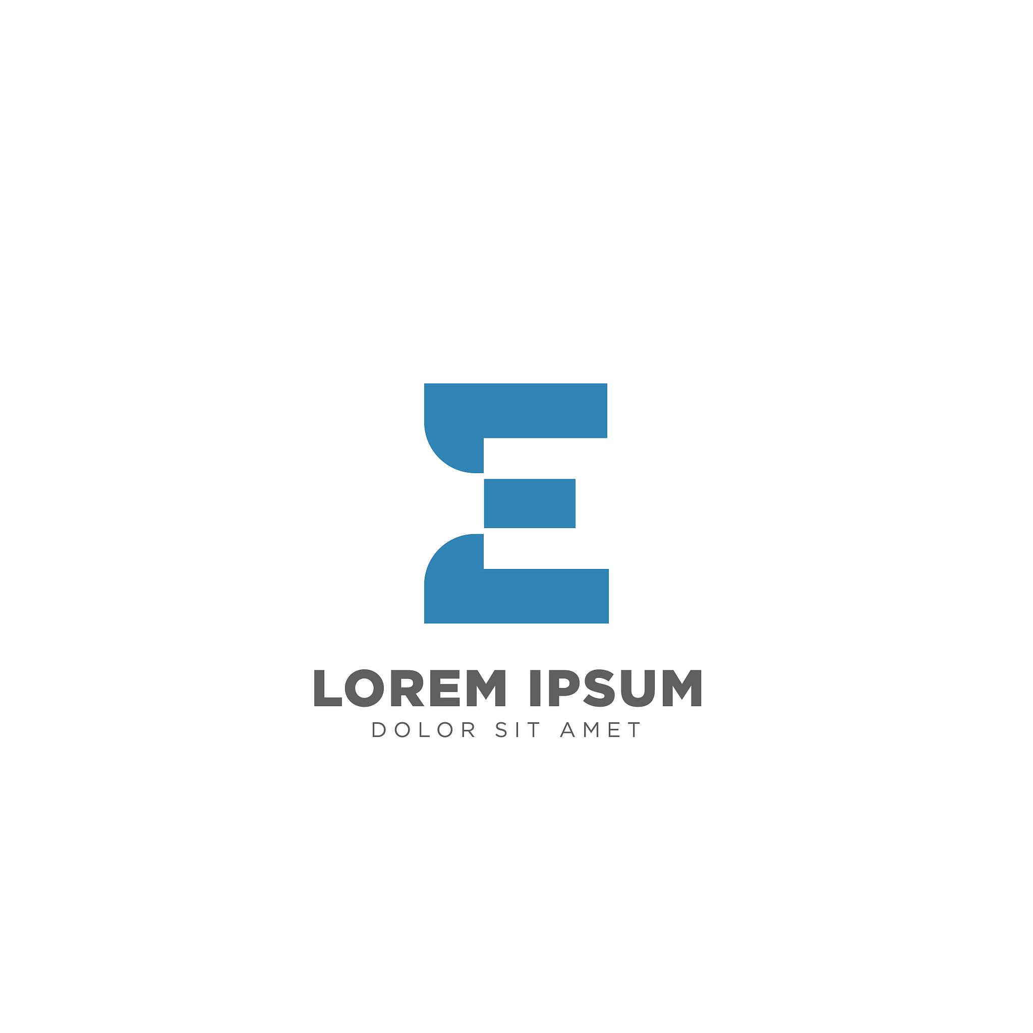 letter e abstract icon vector design