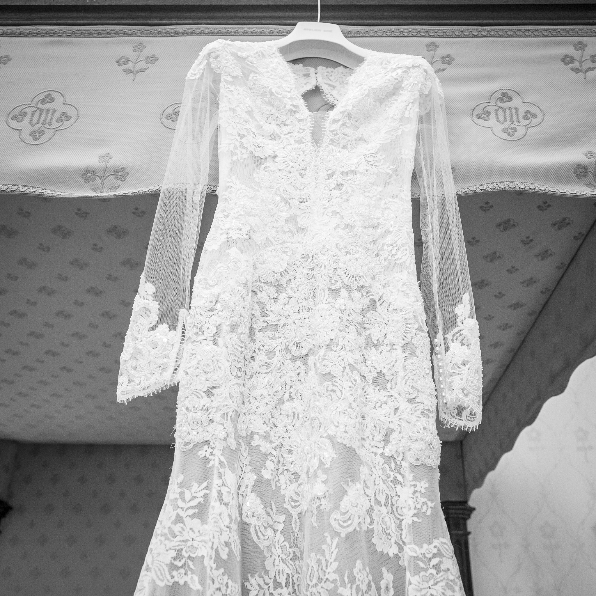 仙气飘飘！高端白色云纹印花裙设计稿