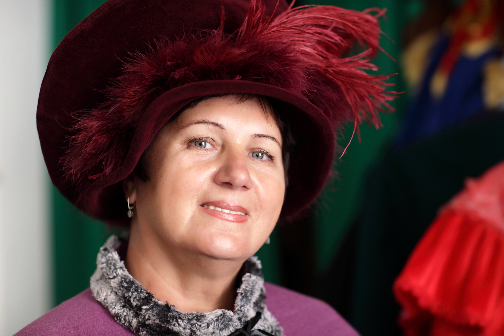 mature woman in victorian dress