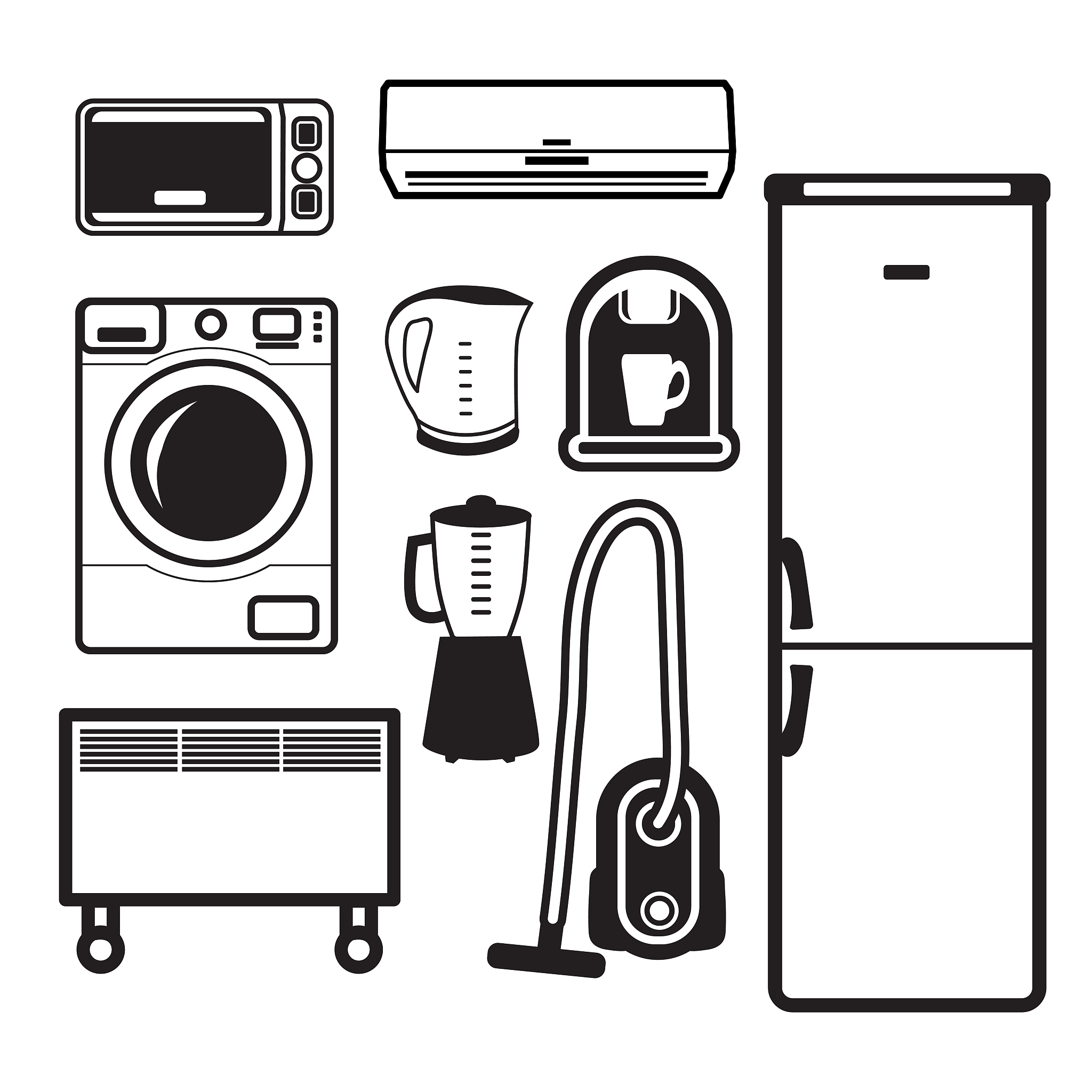 写十样家用物品的代码