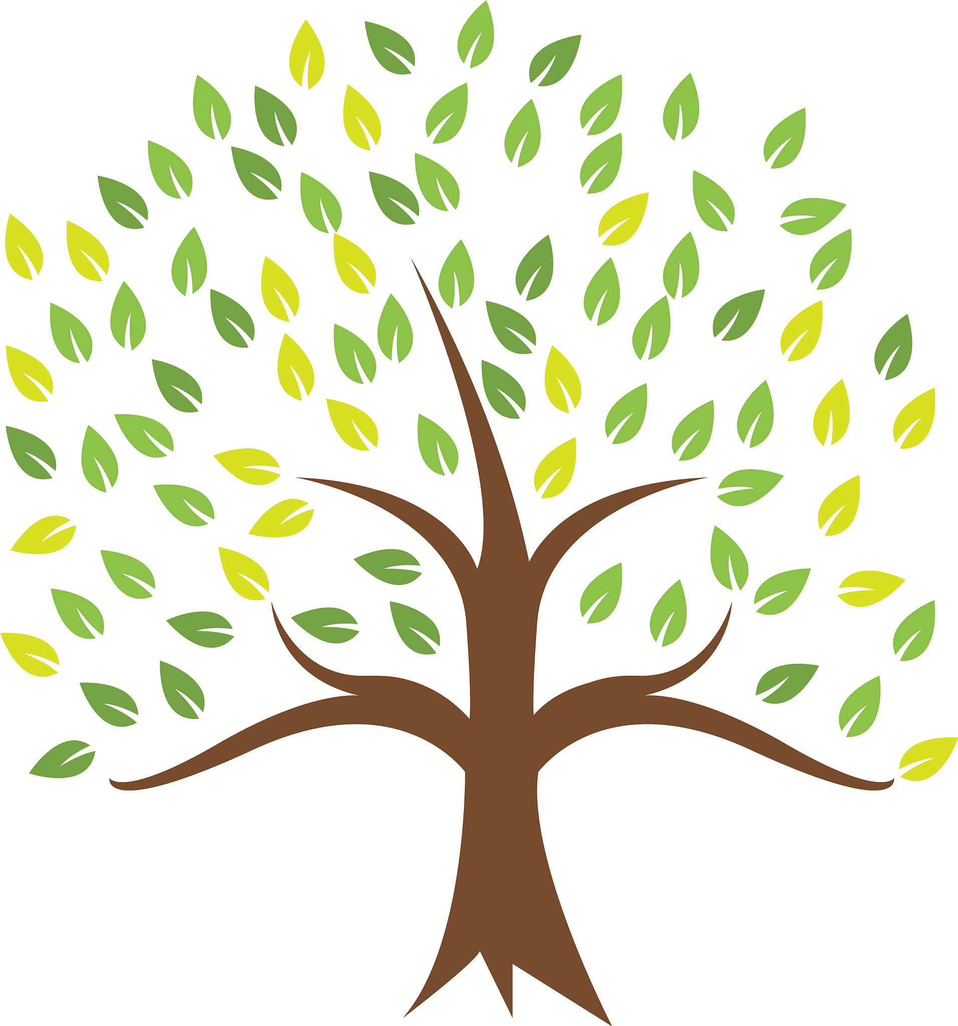 tree clip art graphic design template isolated