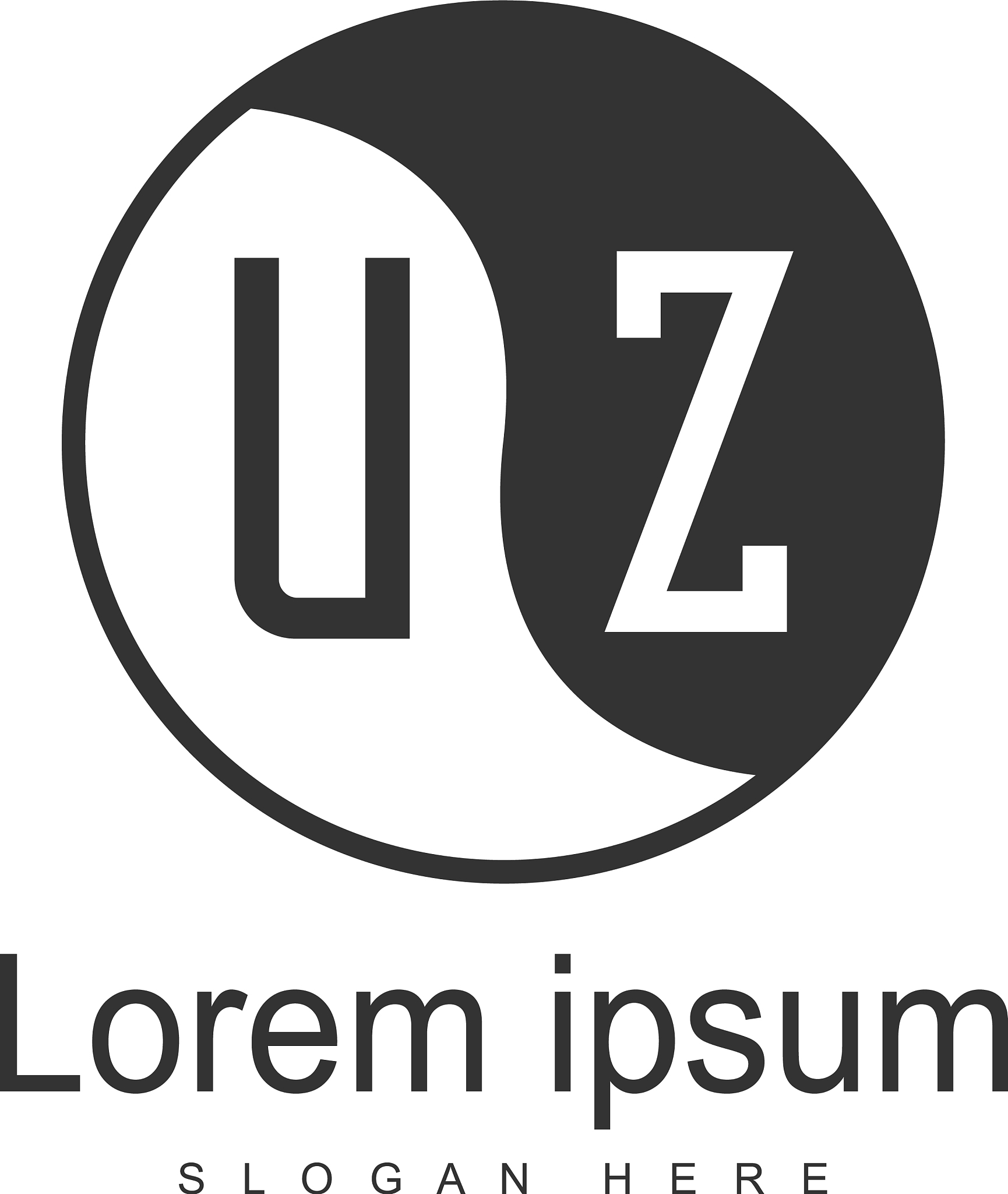 uz letter logo design creative modern uz letters