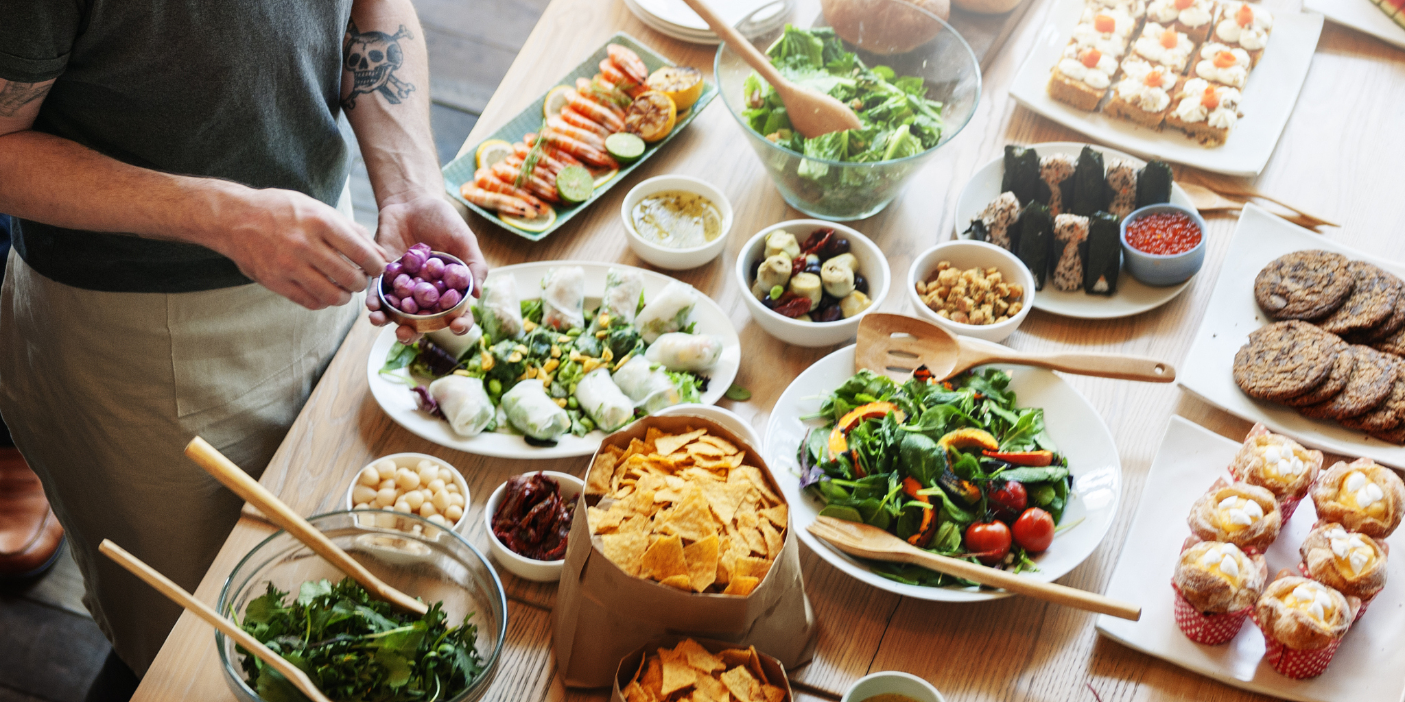 food catering cuisine culinary gourmet buffet party concept