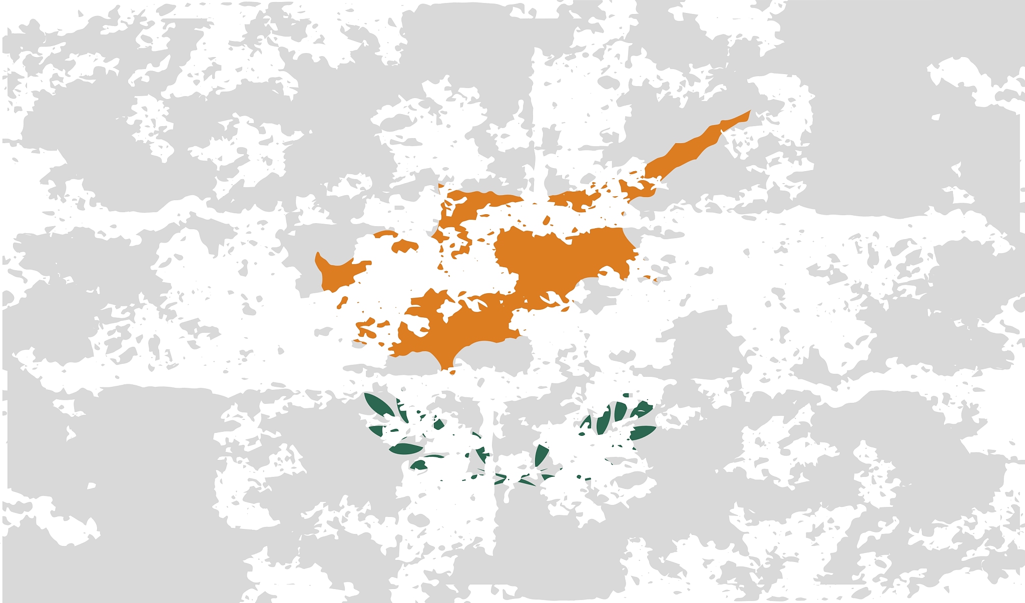 flag of cyprus with old texture