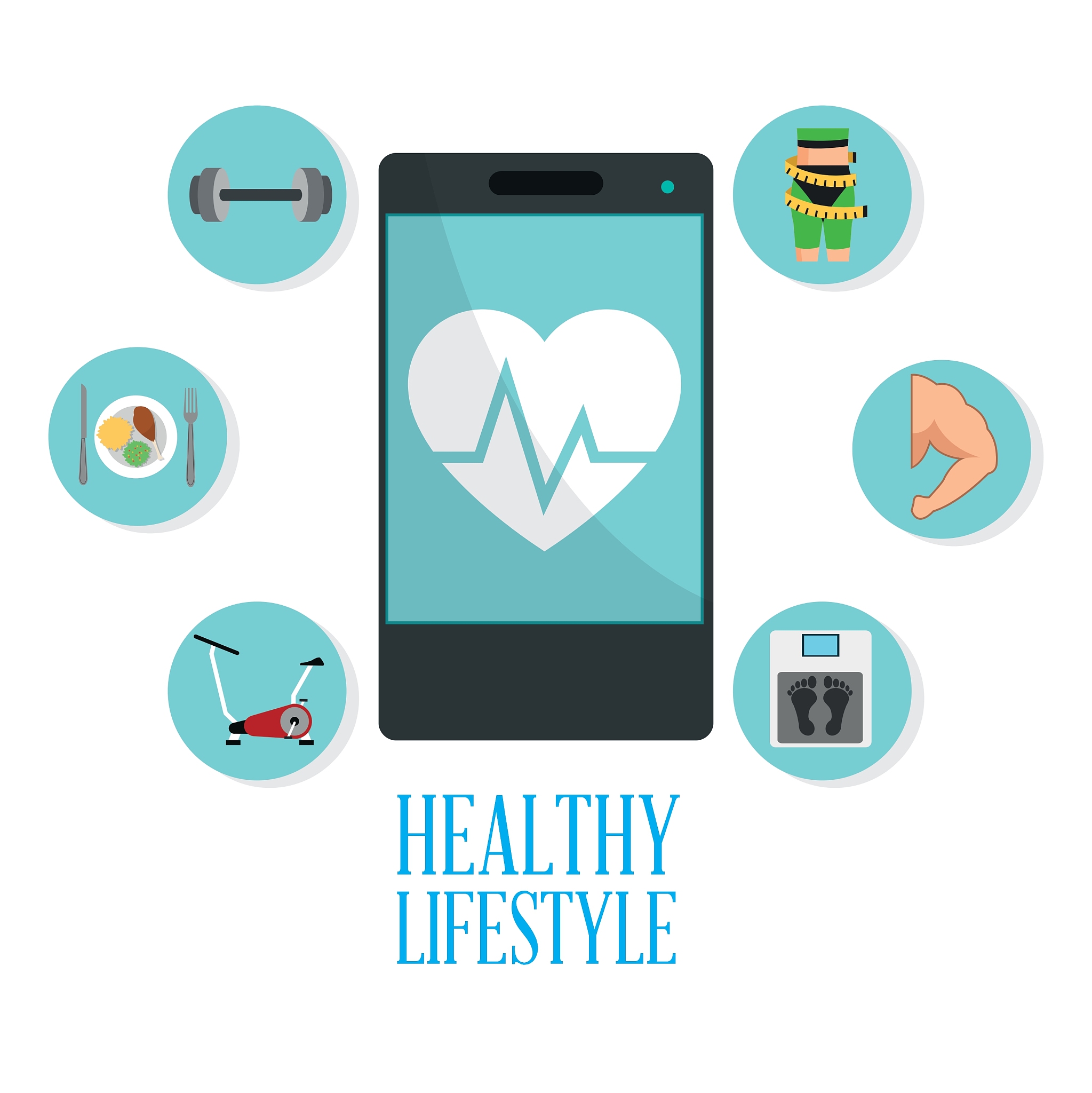 healthy lifestyle design bodycare icon colorful