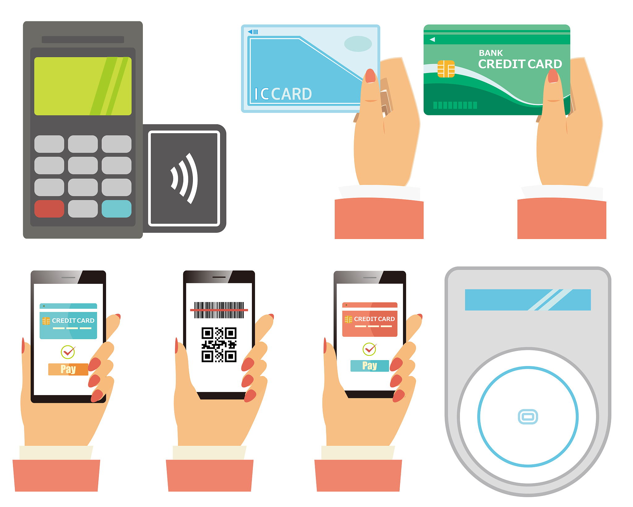 online payment. smartphone. vector illustration . electronic pay