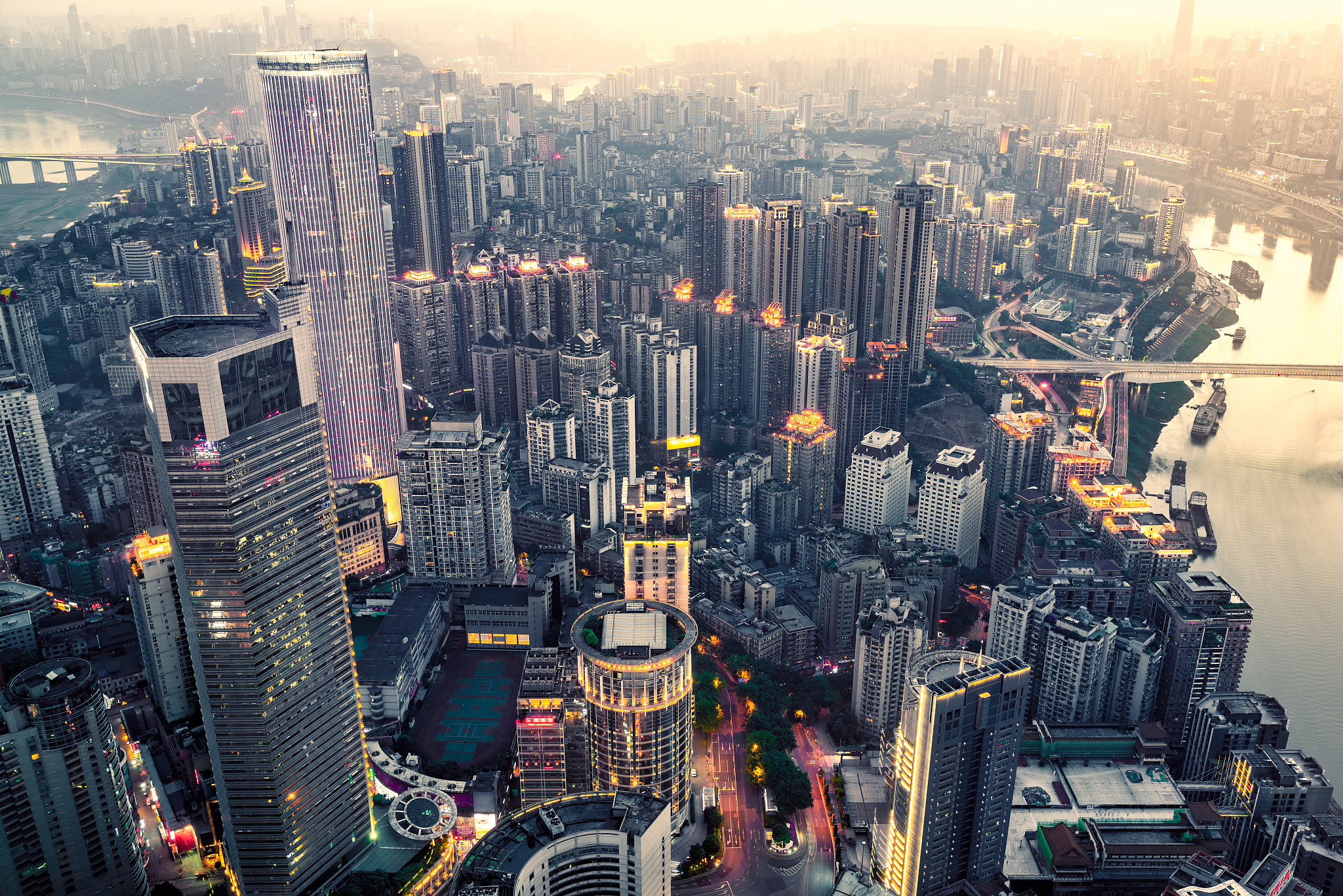 downtown chongqing,china.
