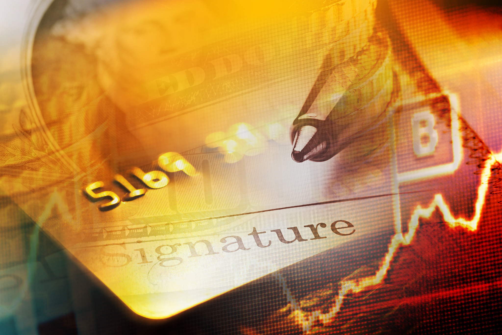 gold credit card.