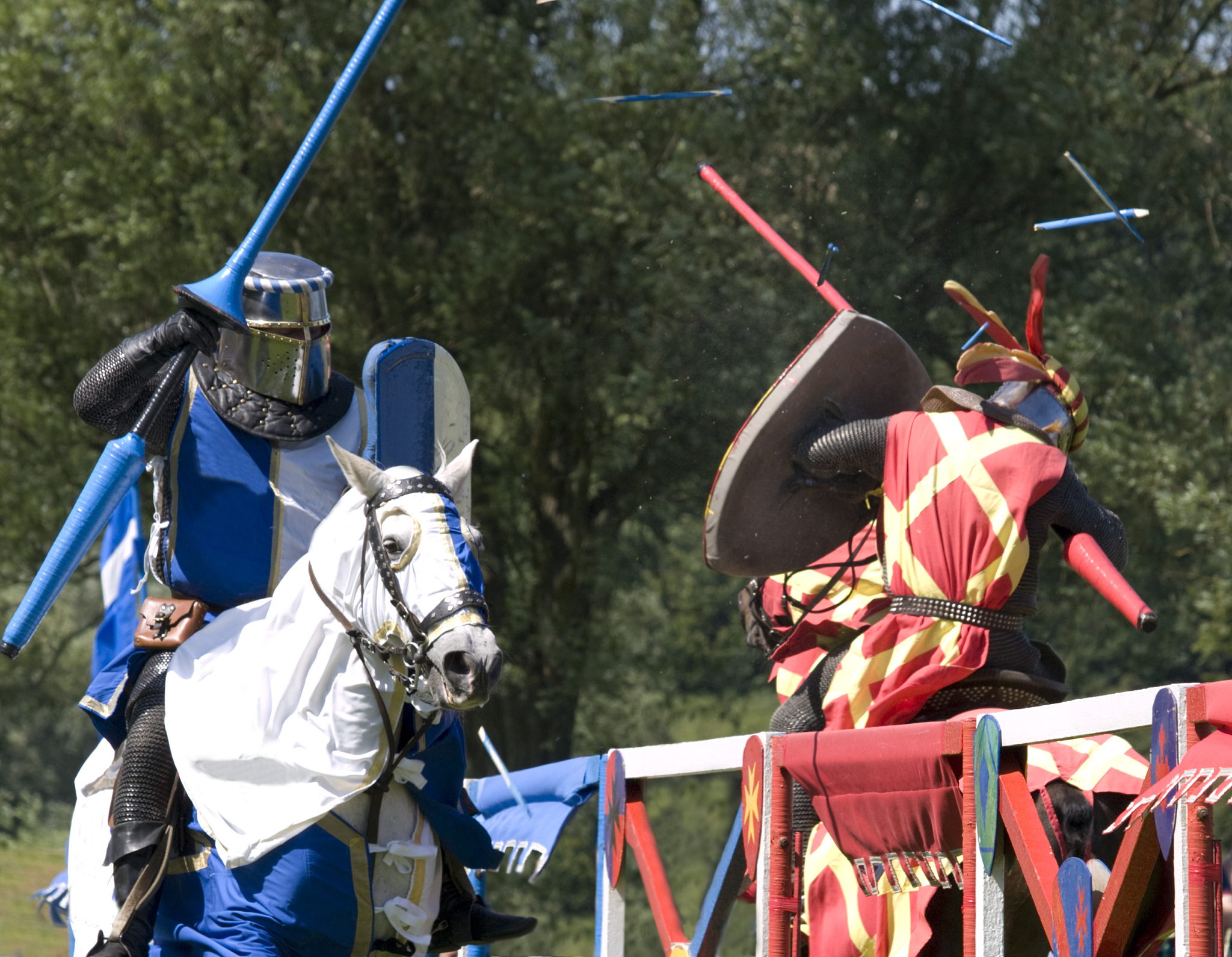 knights clash at a joust