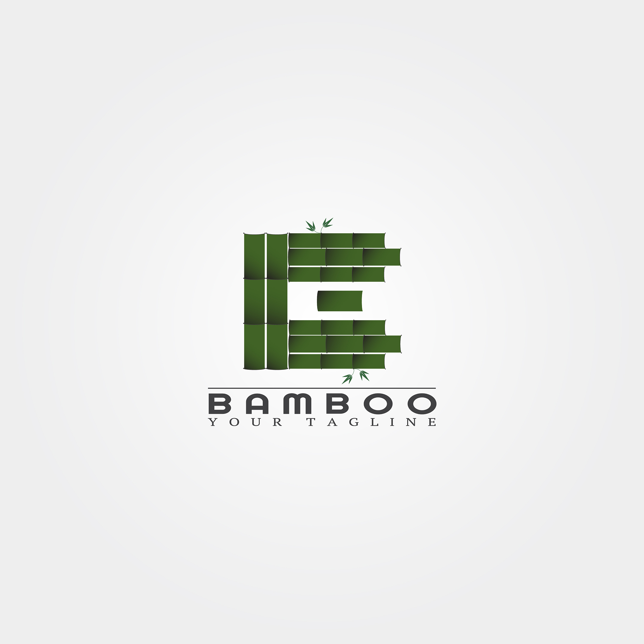 bamboo logo template creative design for business