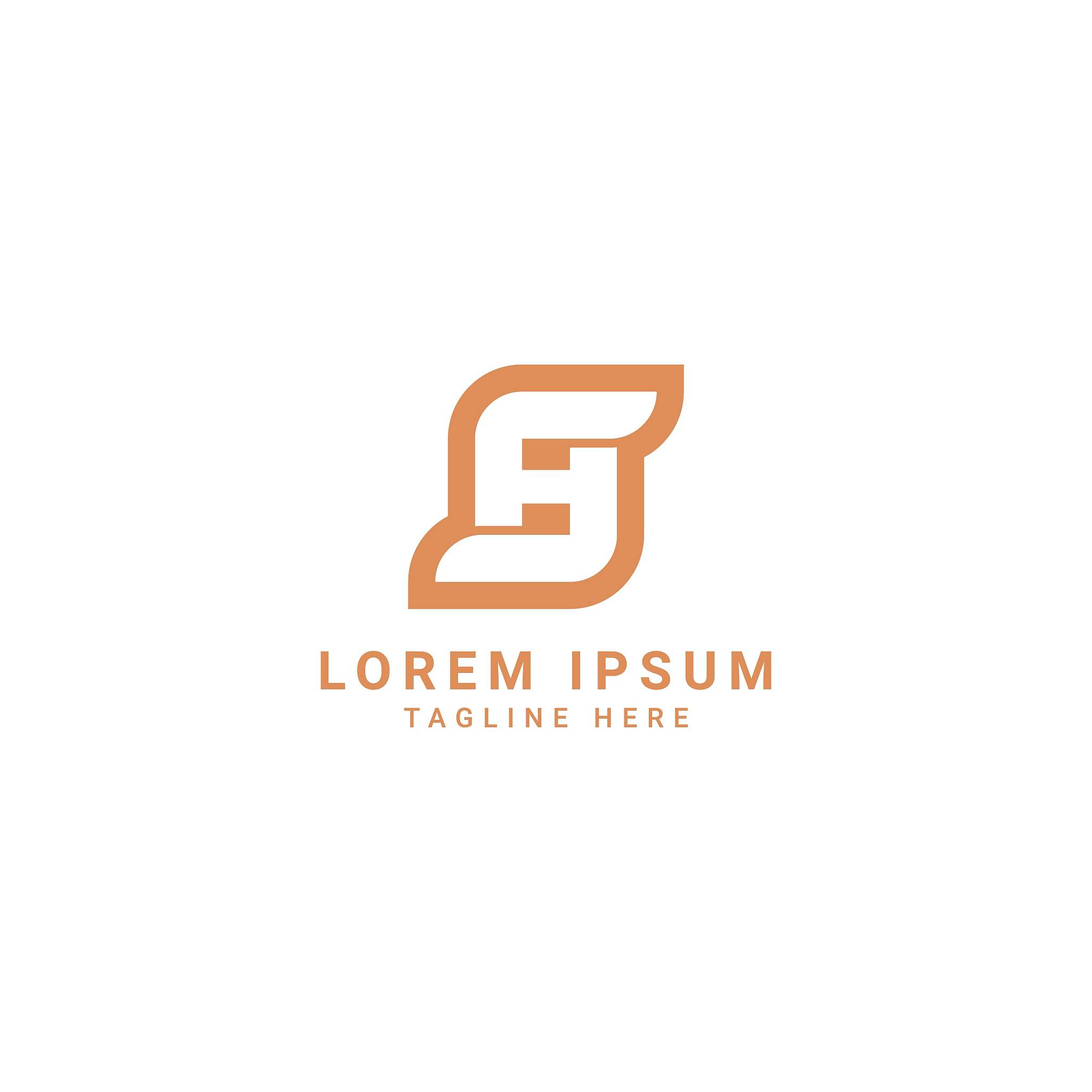 creative and moddern letter hs logo design template