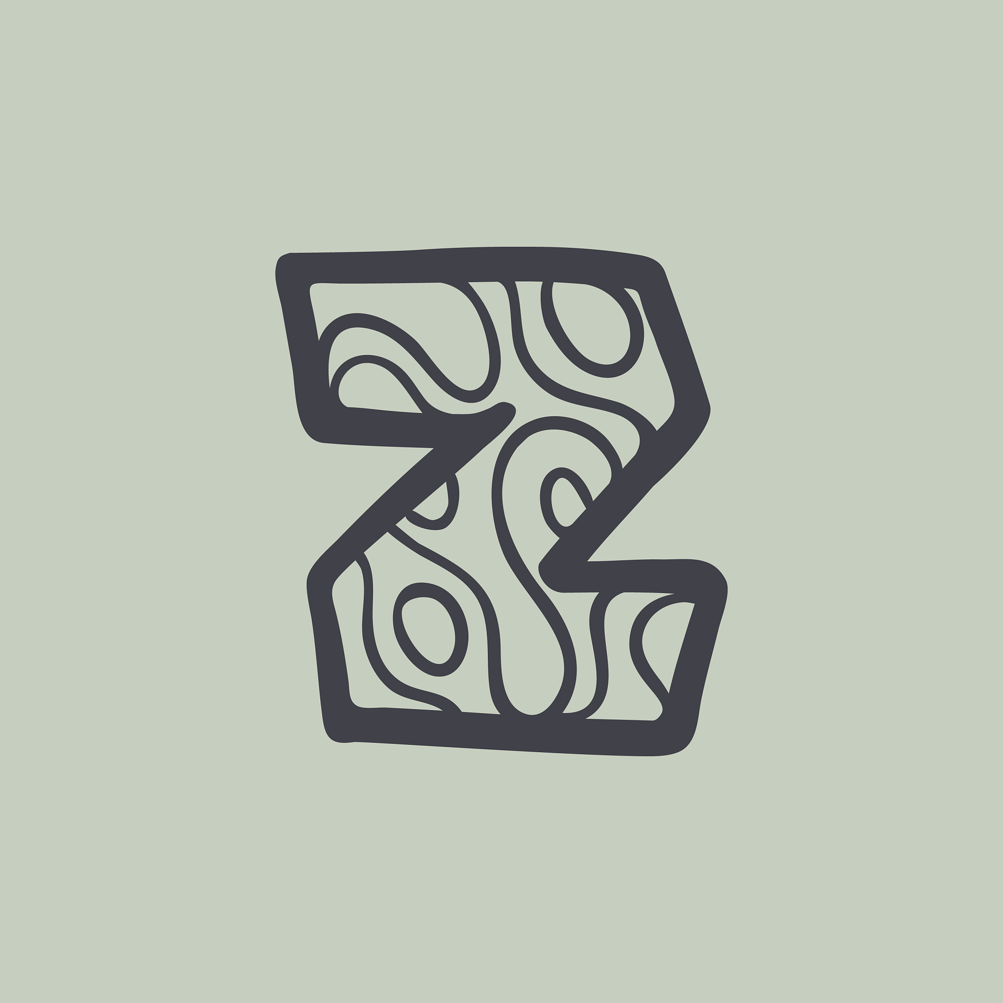 letter z logo with waves line pattern