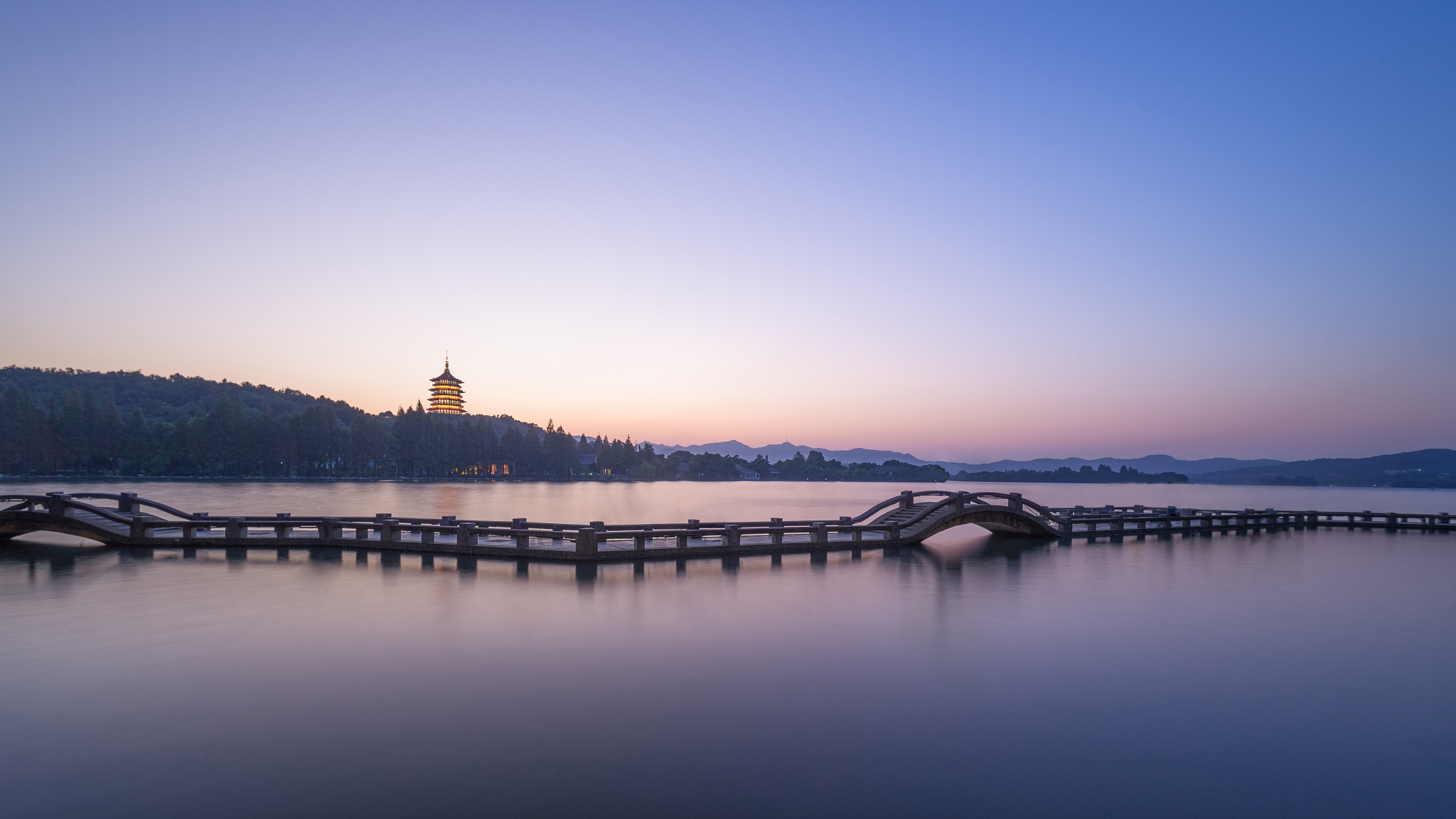 杭州西湖夜景