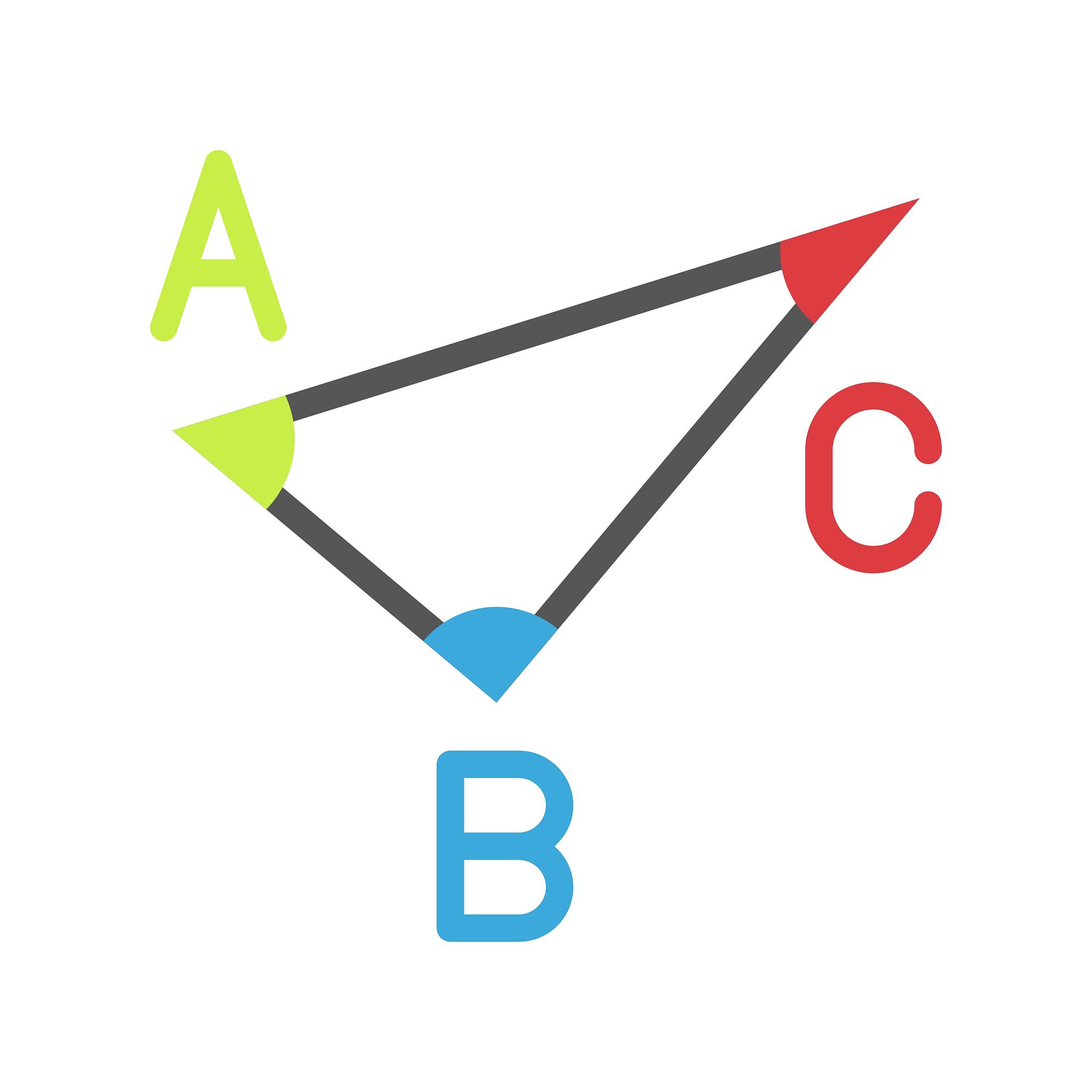 trigonometry vector, back to school filat style icon