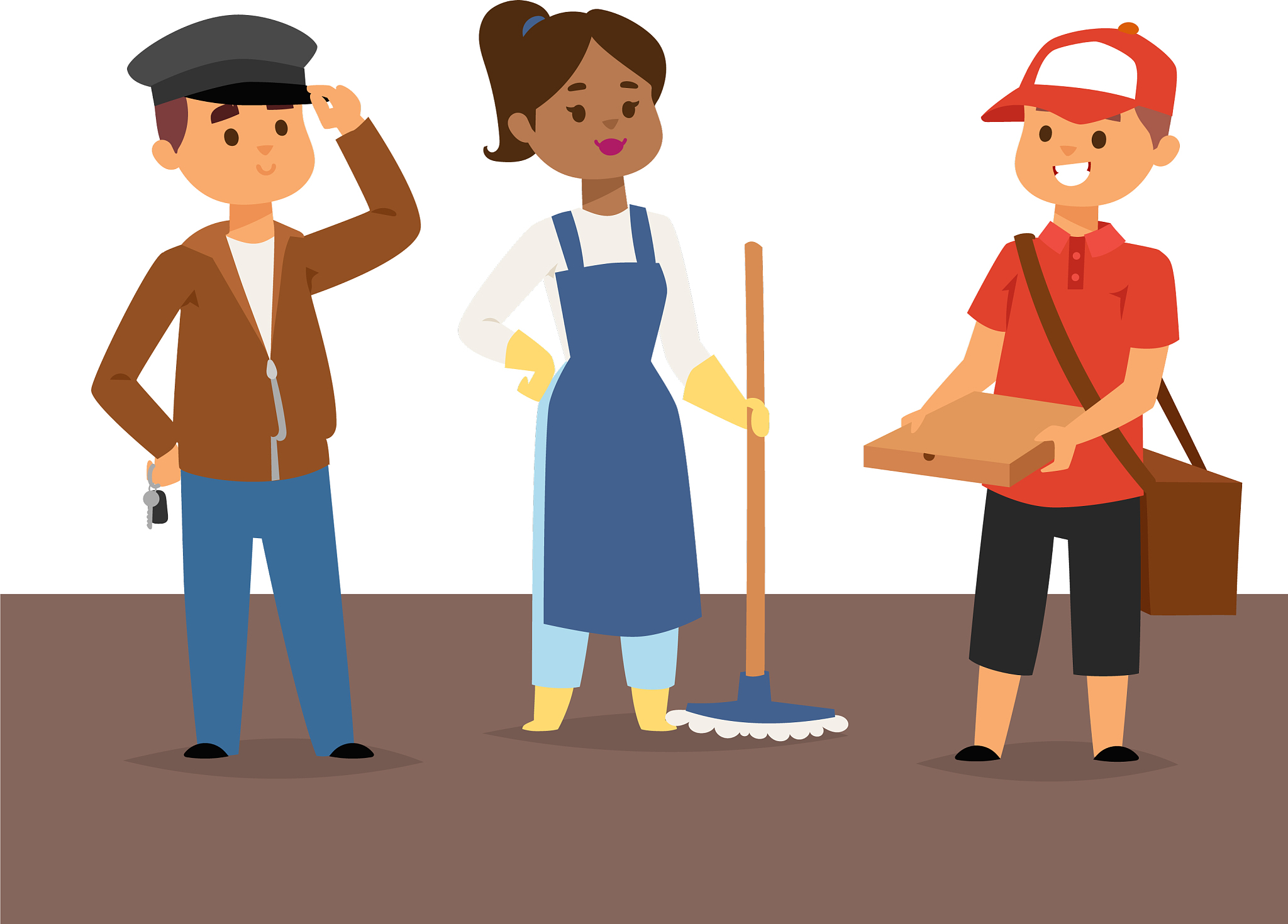 people part-time job professions set