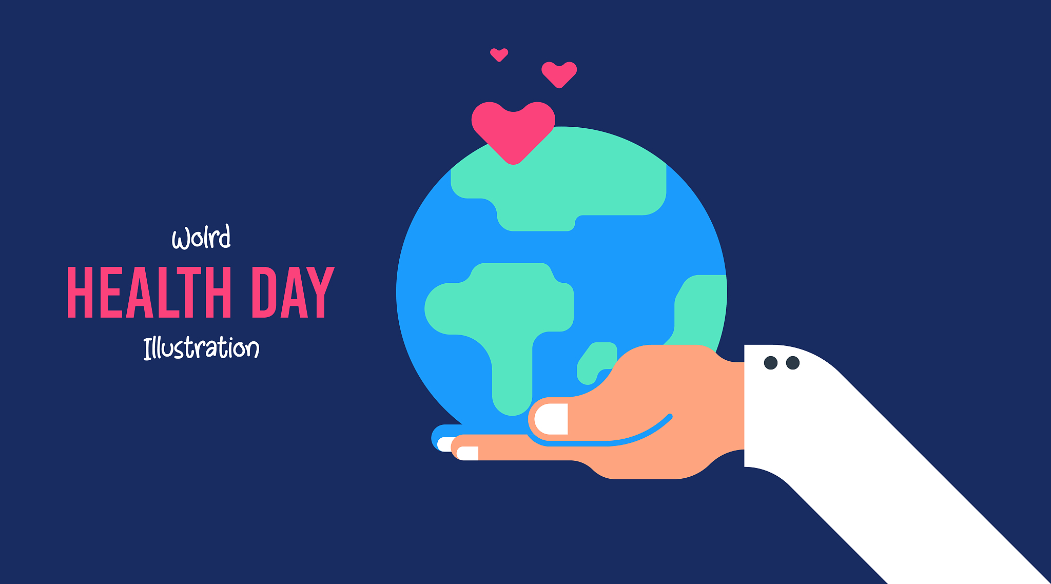 flat world health day illustration vector