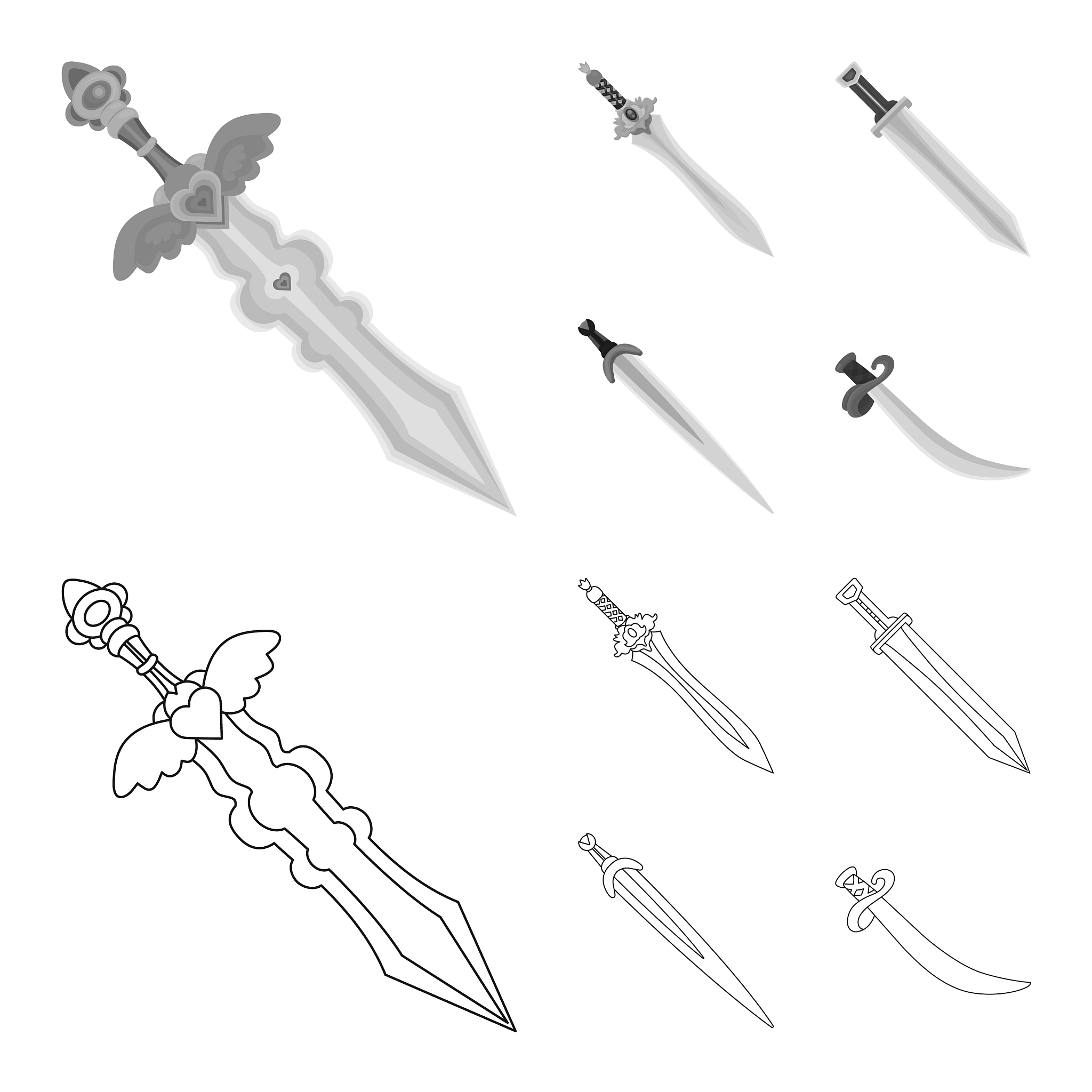 design of game and armor sign set of game