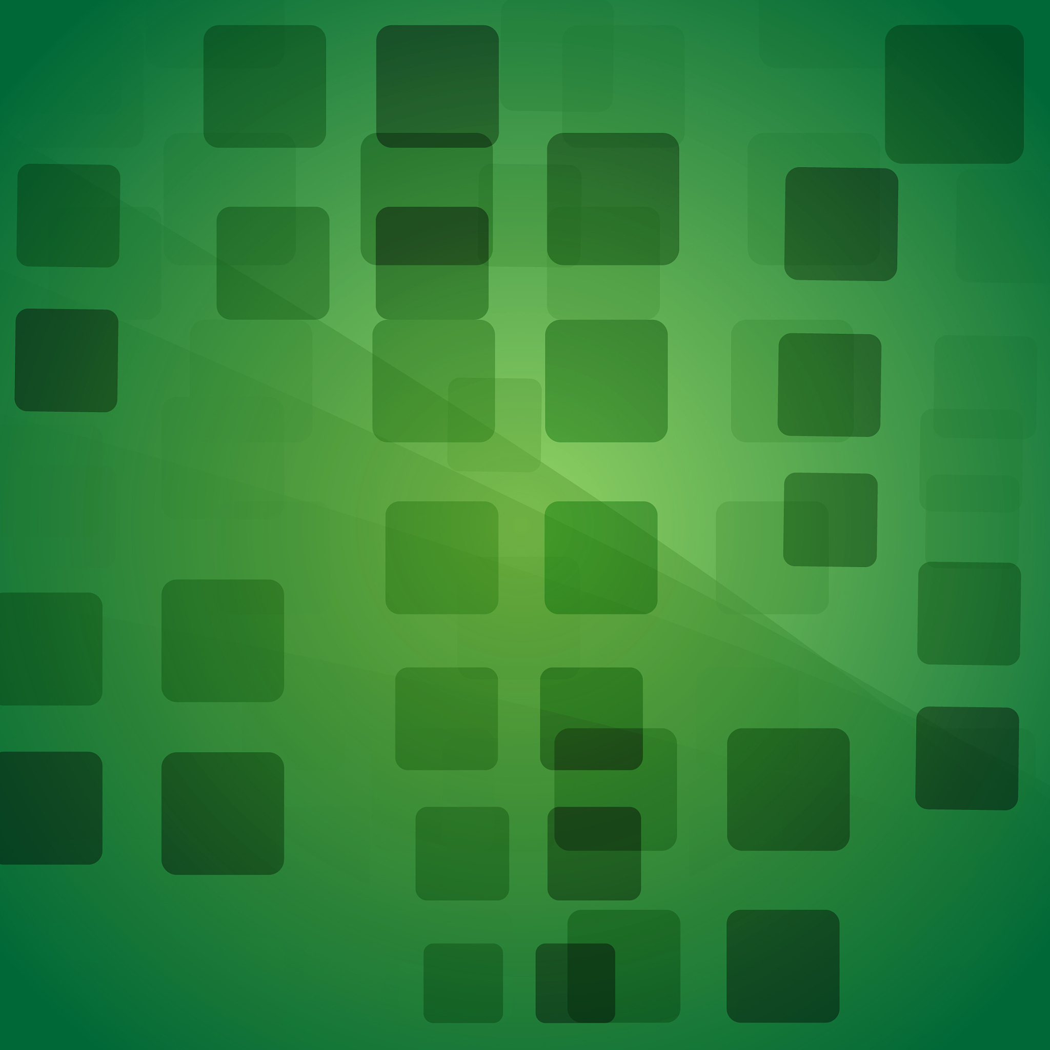 绿色和黑色方块图案：眼睛和嘴巴