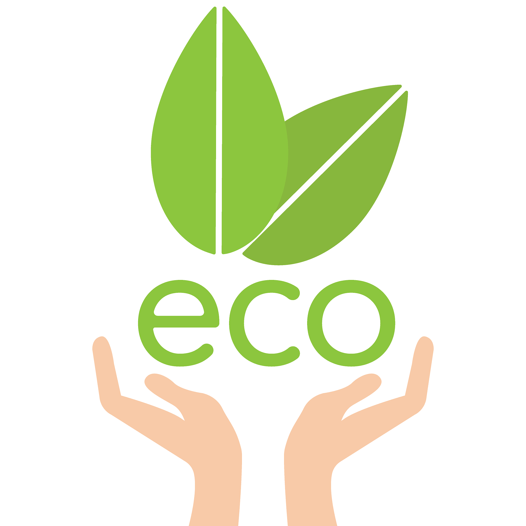 eco hand with leaves, helping nature concept vector. ecology
