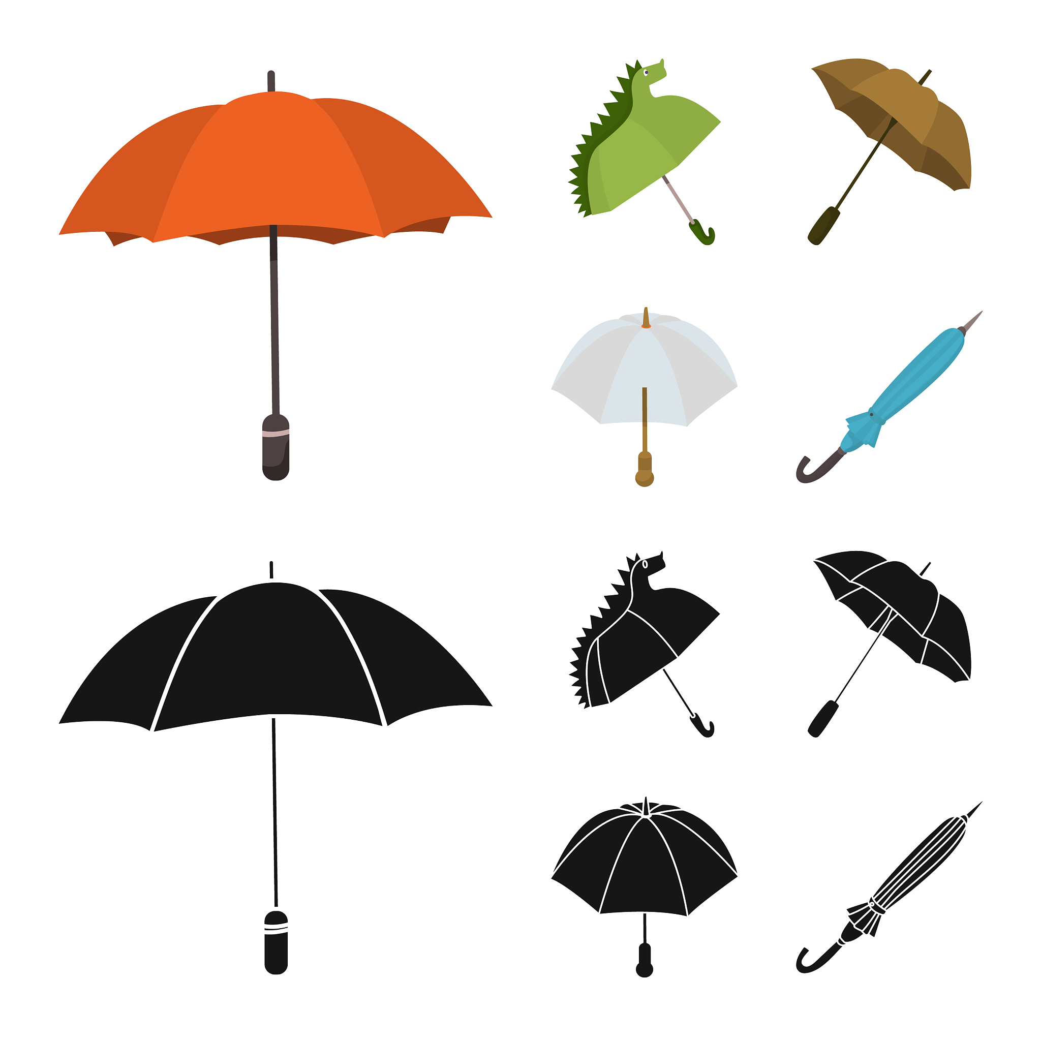 design of protection and closed logo set