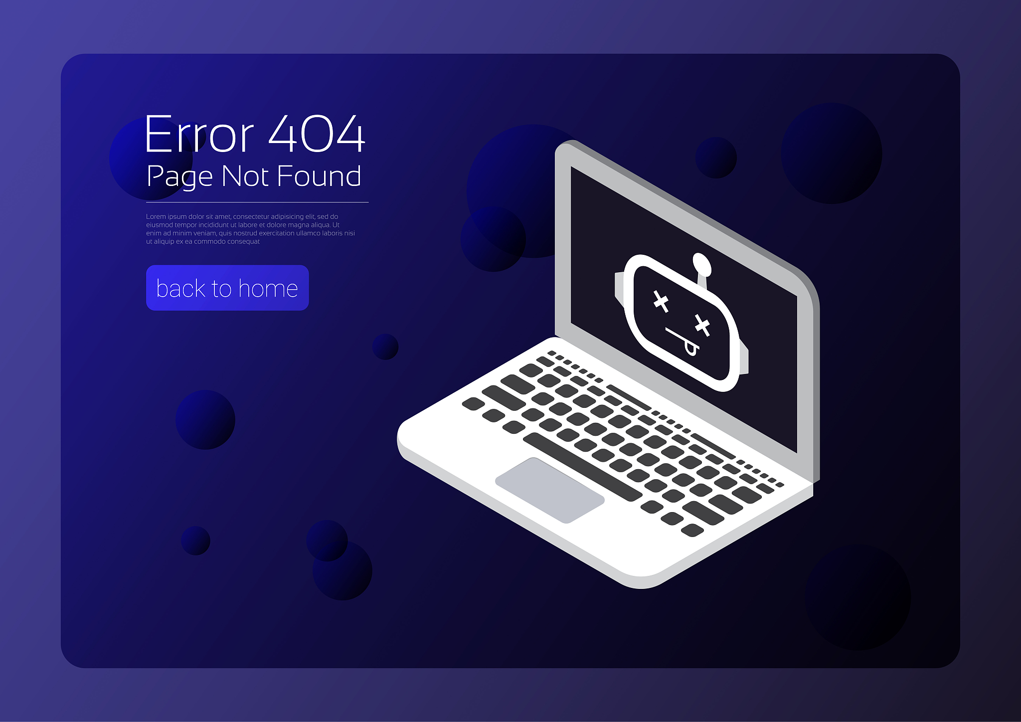 404 error page