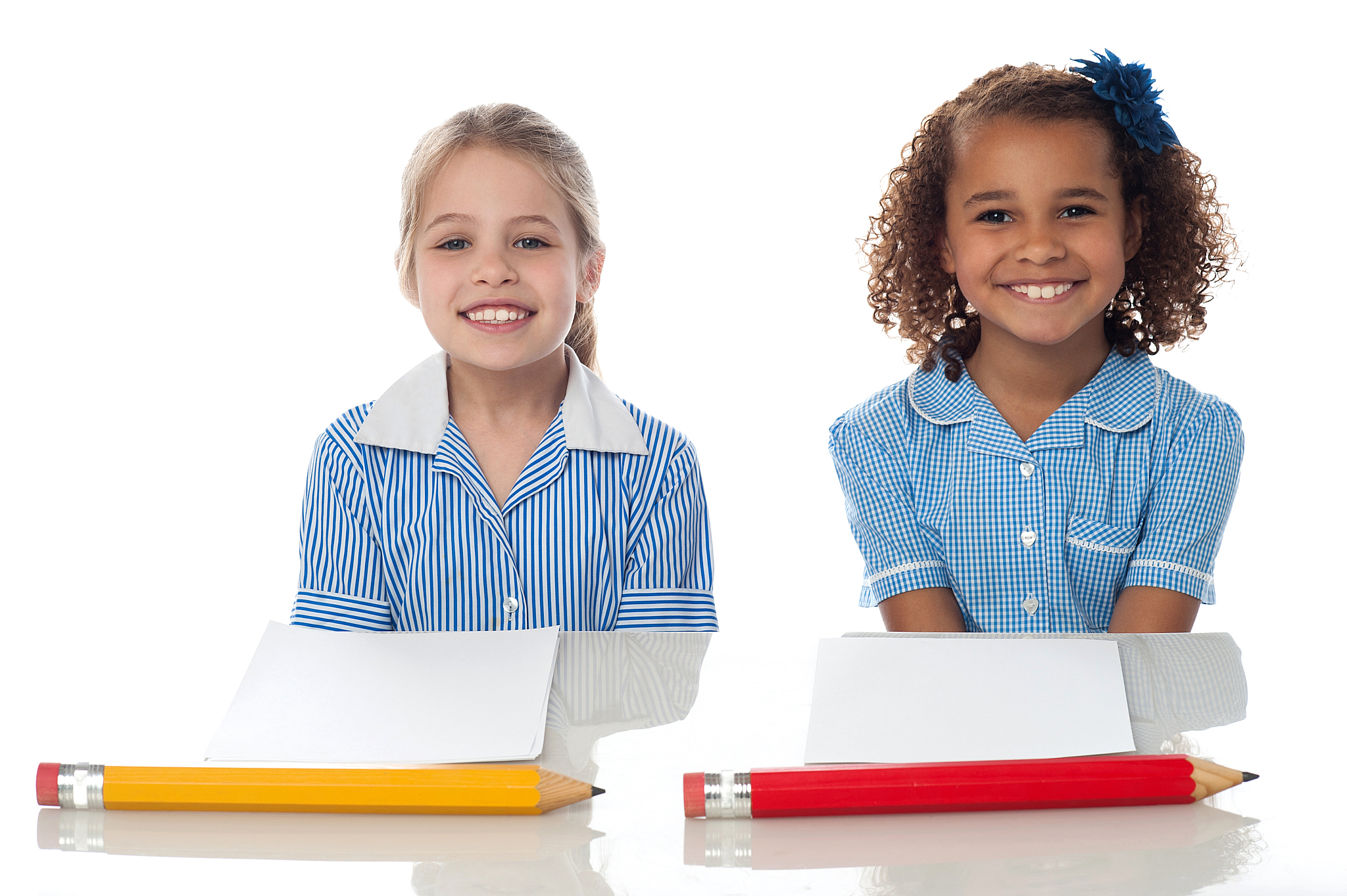 school girls sitting in classroom