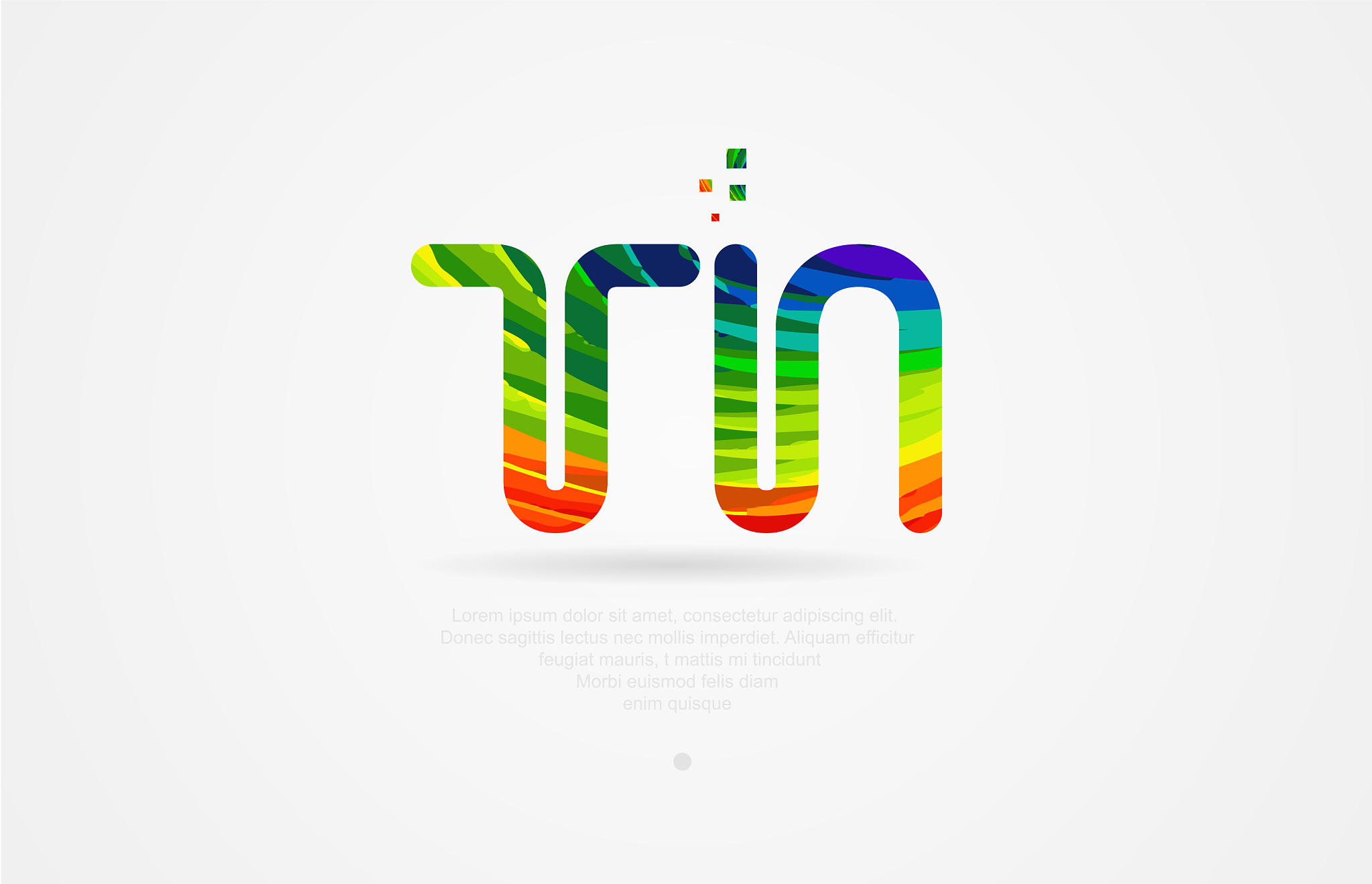 tn t n rainbow colored alphabet letter logo
