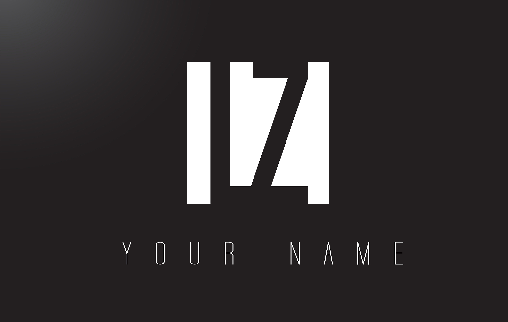 lz letter logo with black and white negative