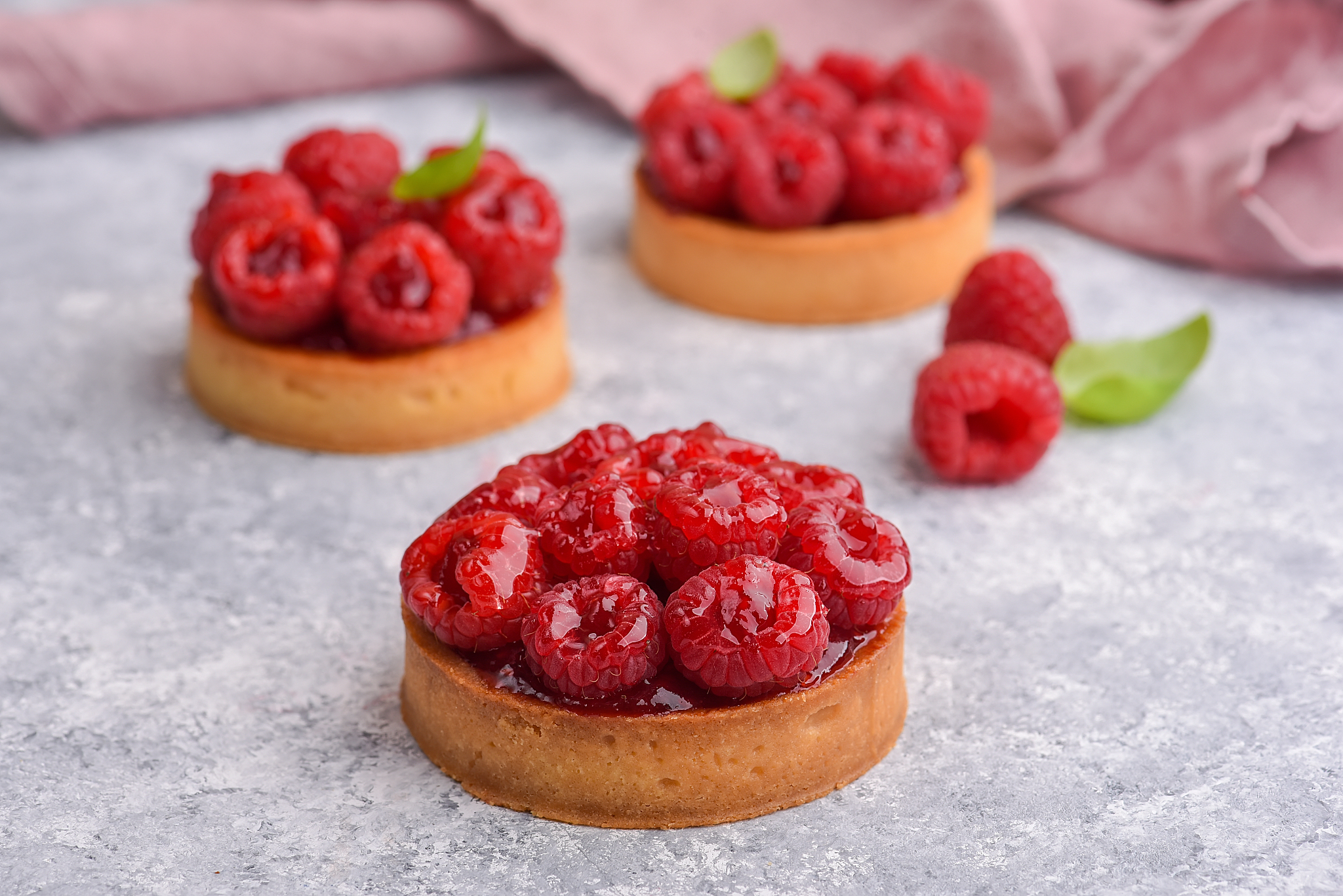 raspberry tartelette with jam