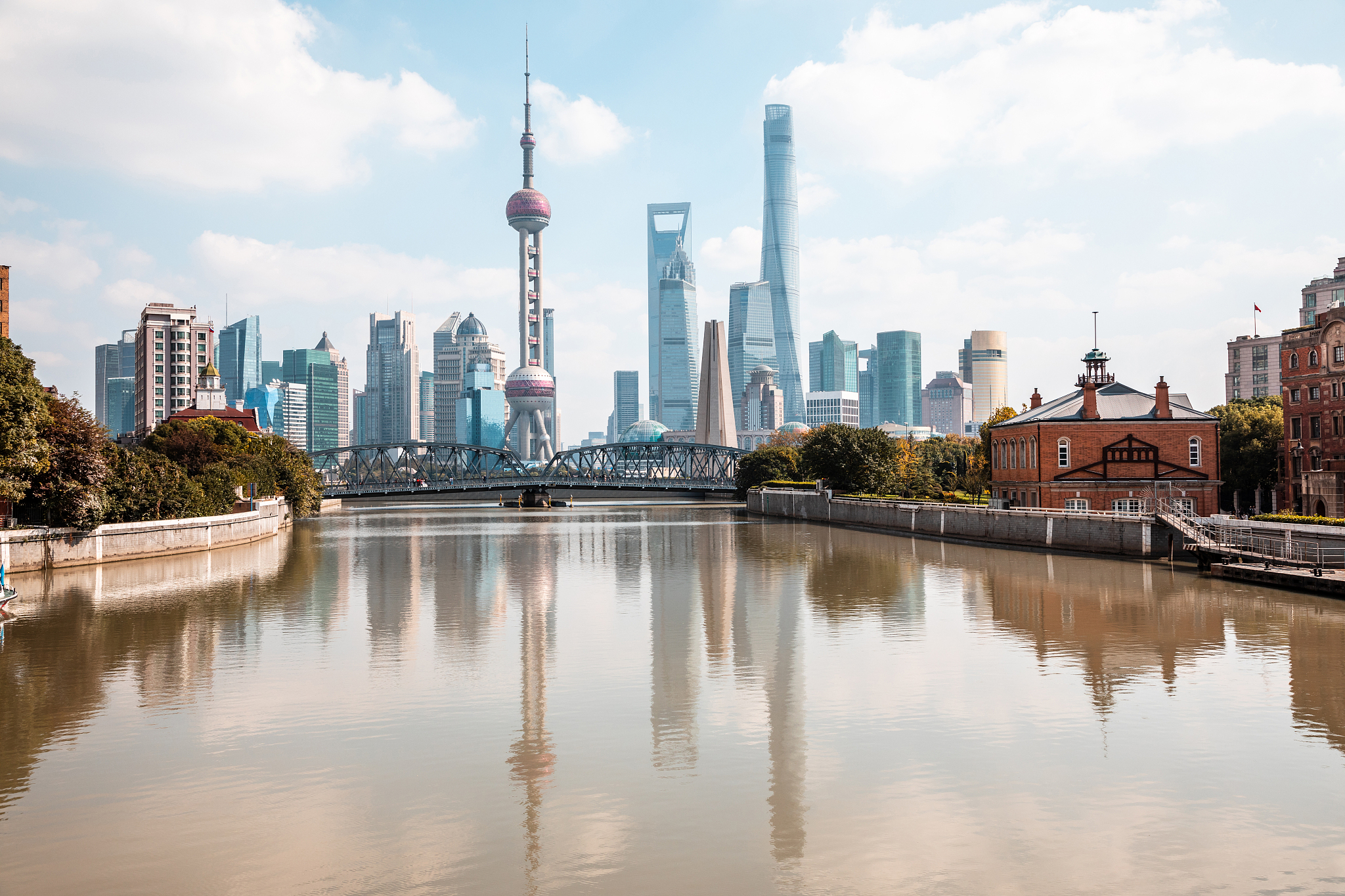 modern urban landscape in shanghai, china