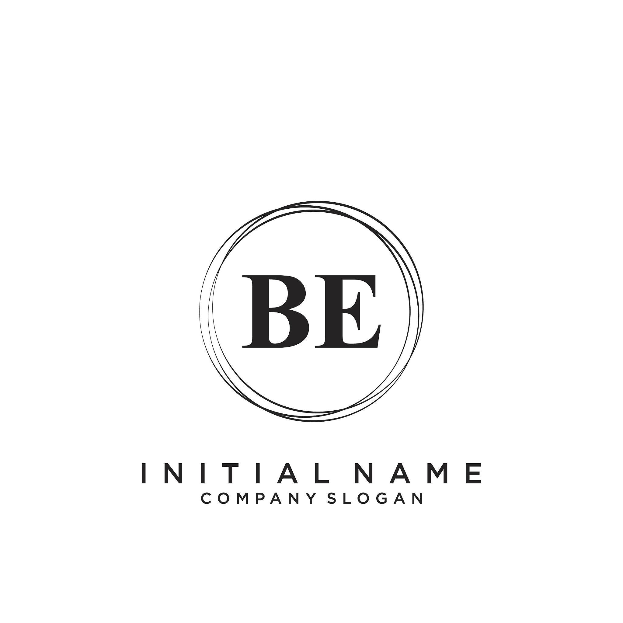 be initial handwriting logo design