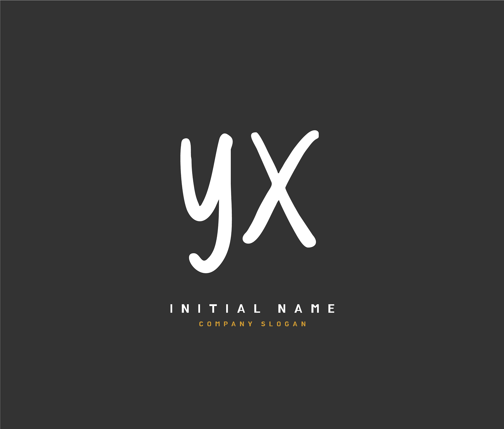 y x yx beauty initial logo handwriting logo of
