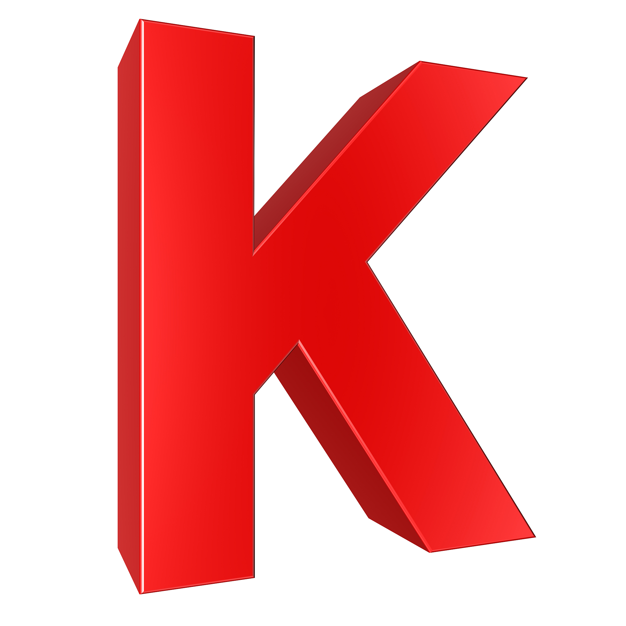 3d letter collection - k