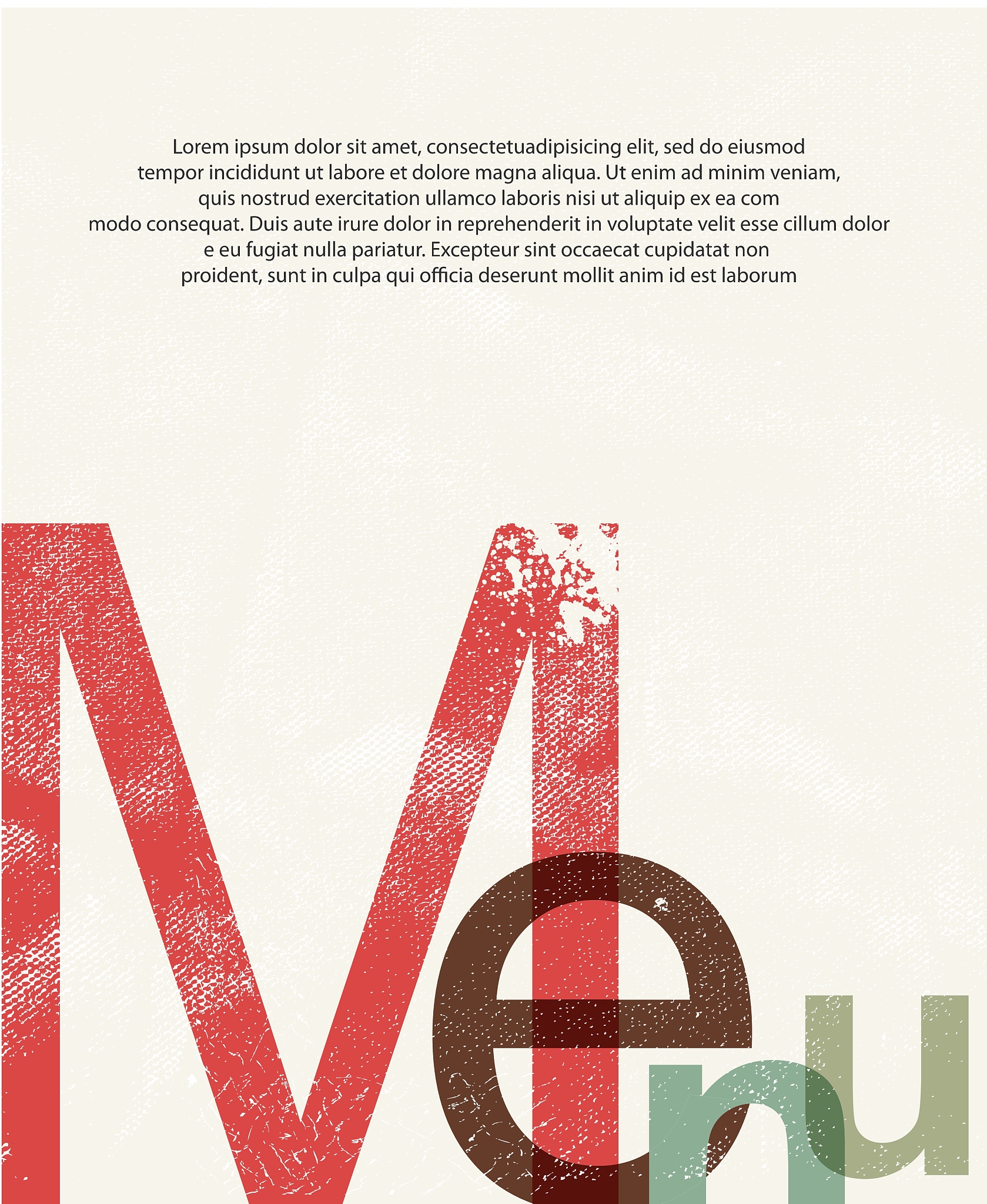 menu design print background