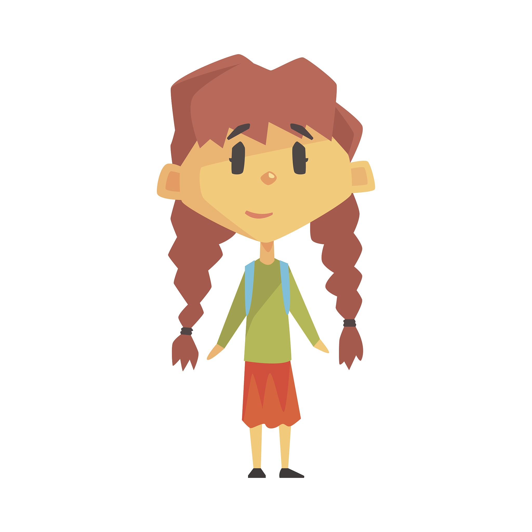 帮我做一个会动的卡通小女孩