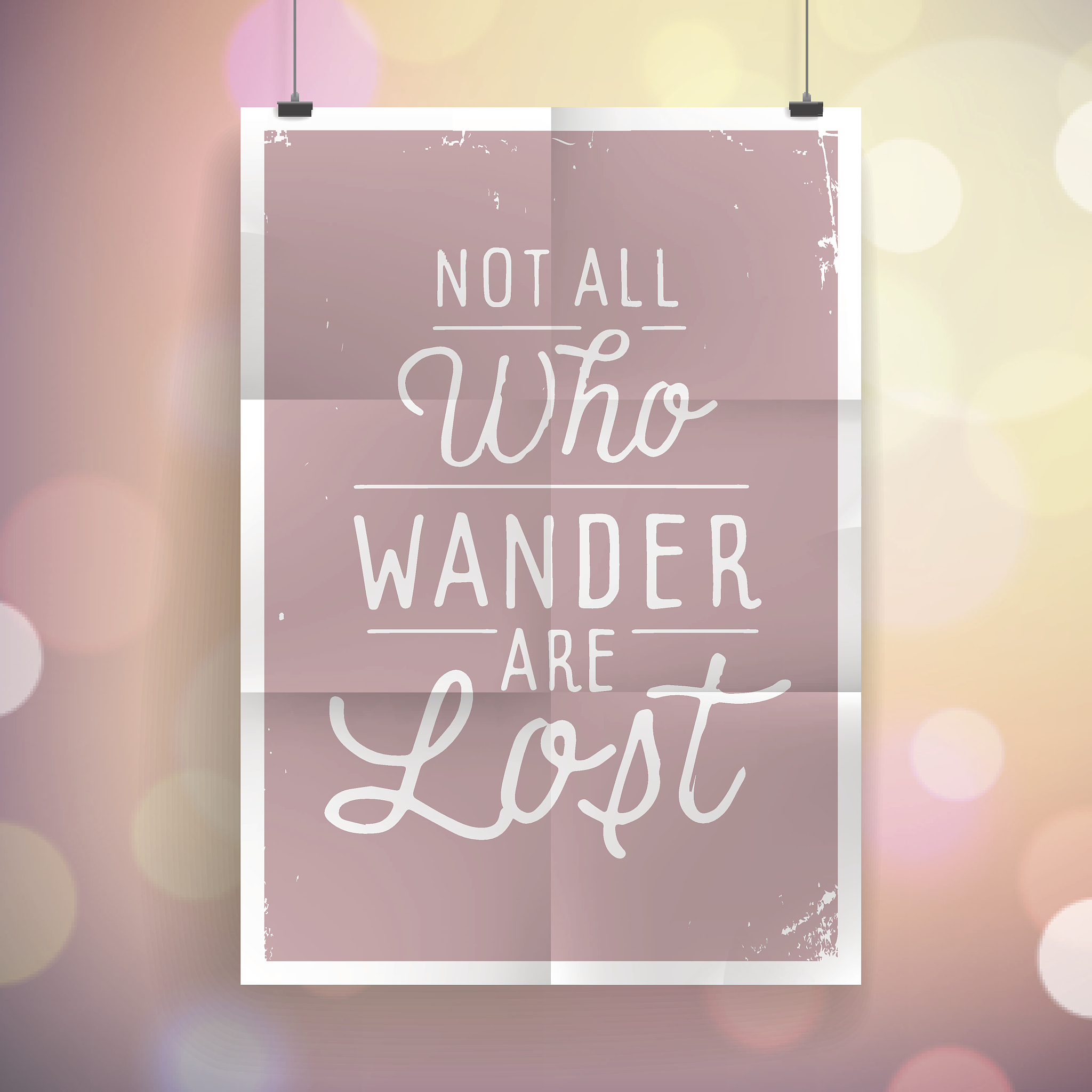 poster with hand drawn lettering slogan on vintage background