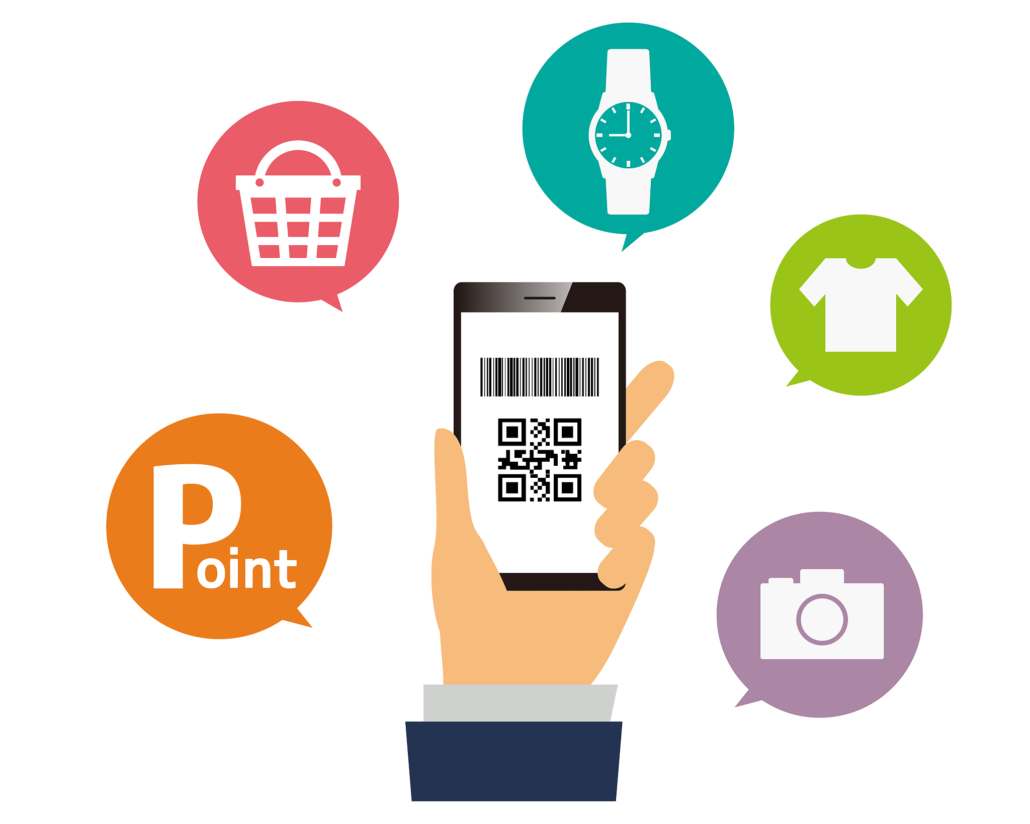 qr code payment vector illustration.