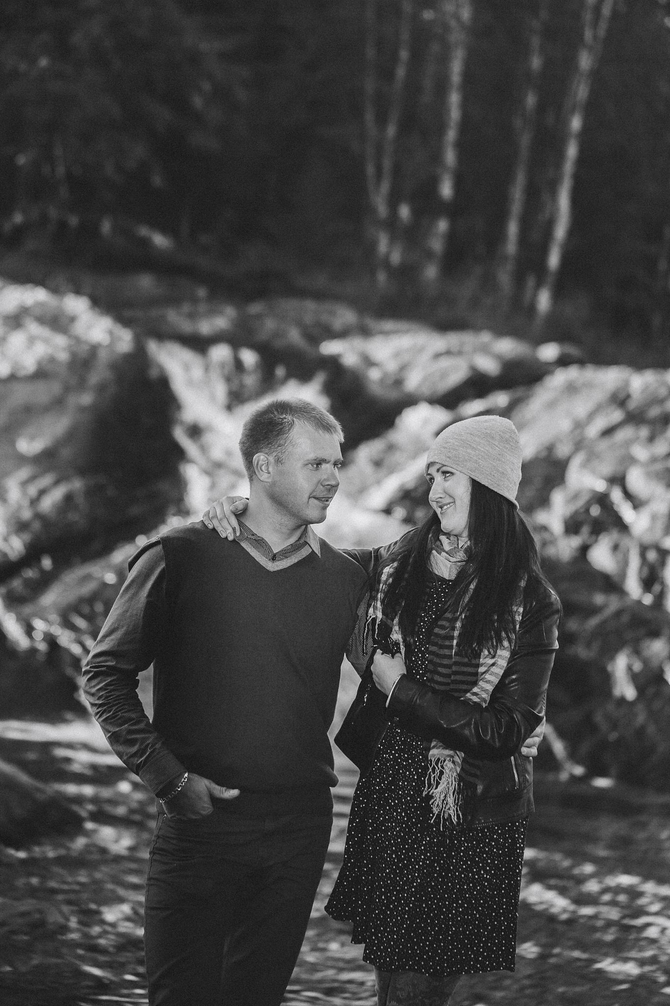 couple in love outdoors