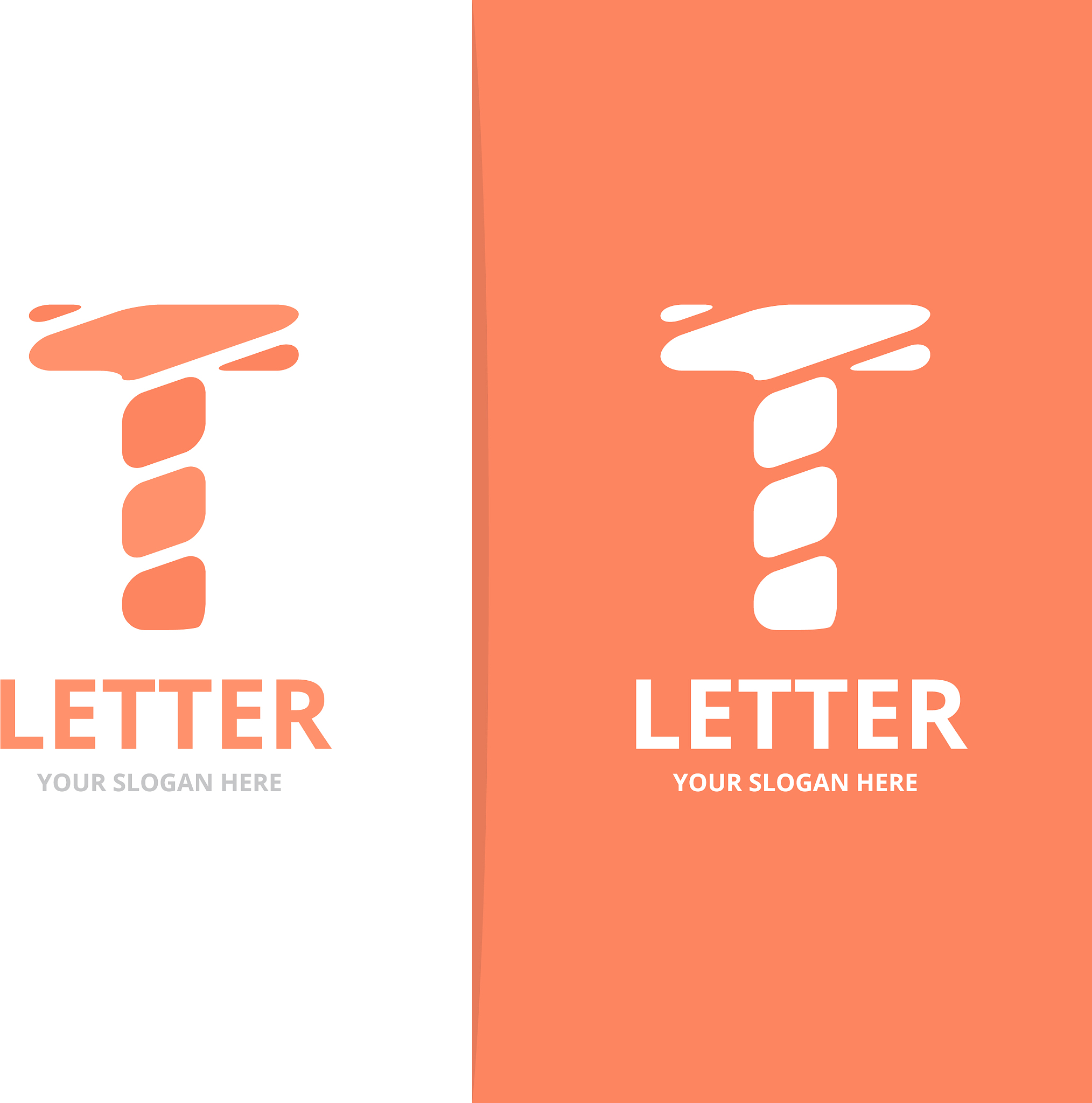 unique letter t logo design template