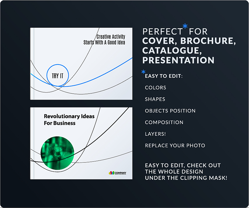 presentation abstract set of modern