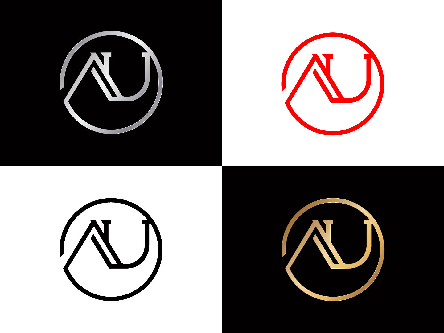 au circle shape vector design