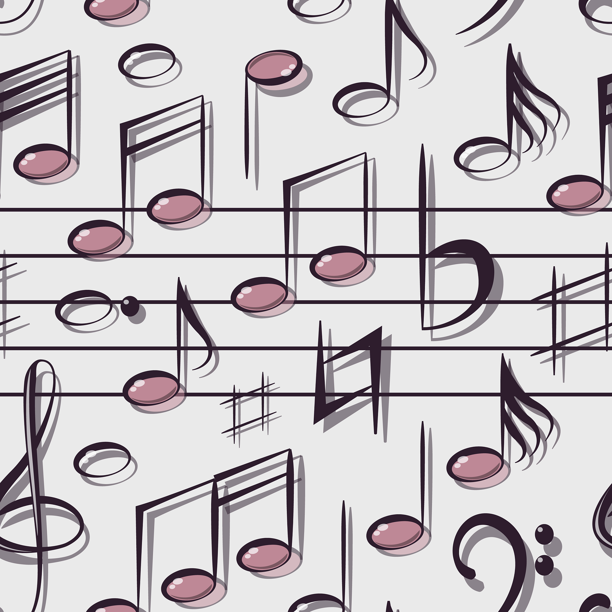 musical notes pattern