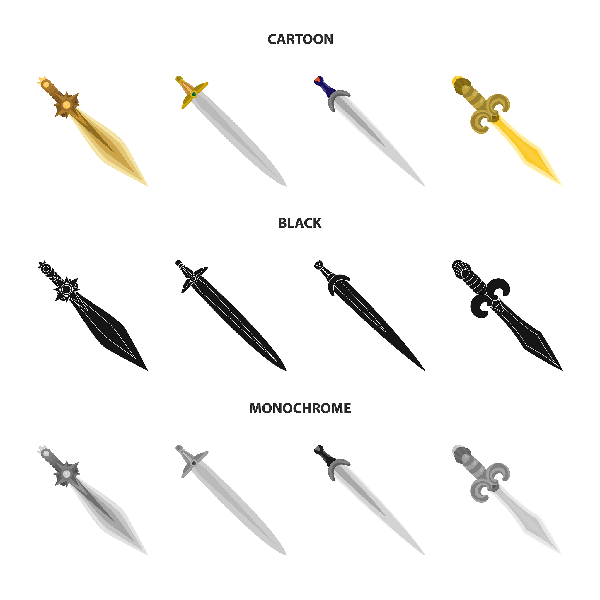 game and armor icon set of