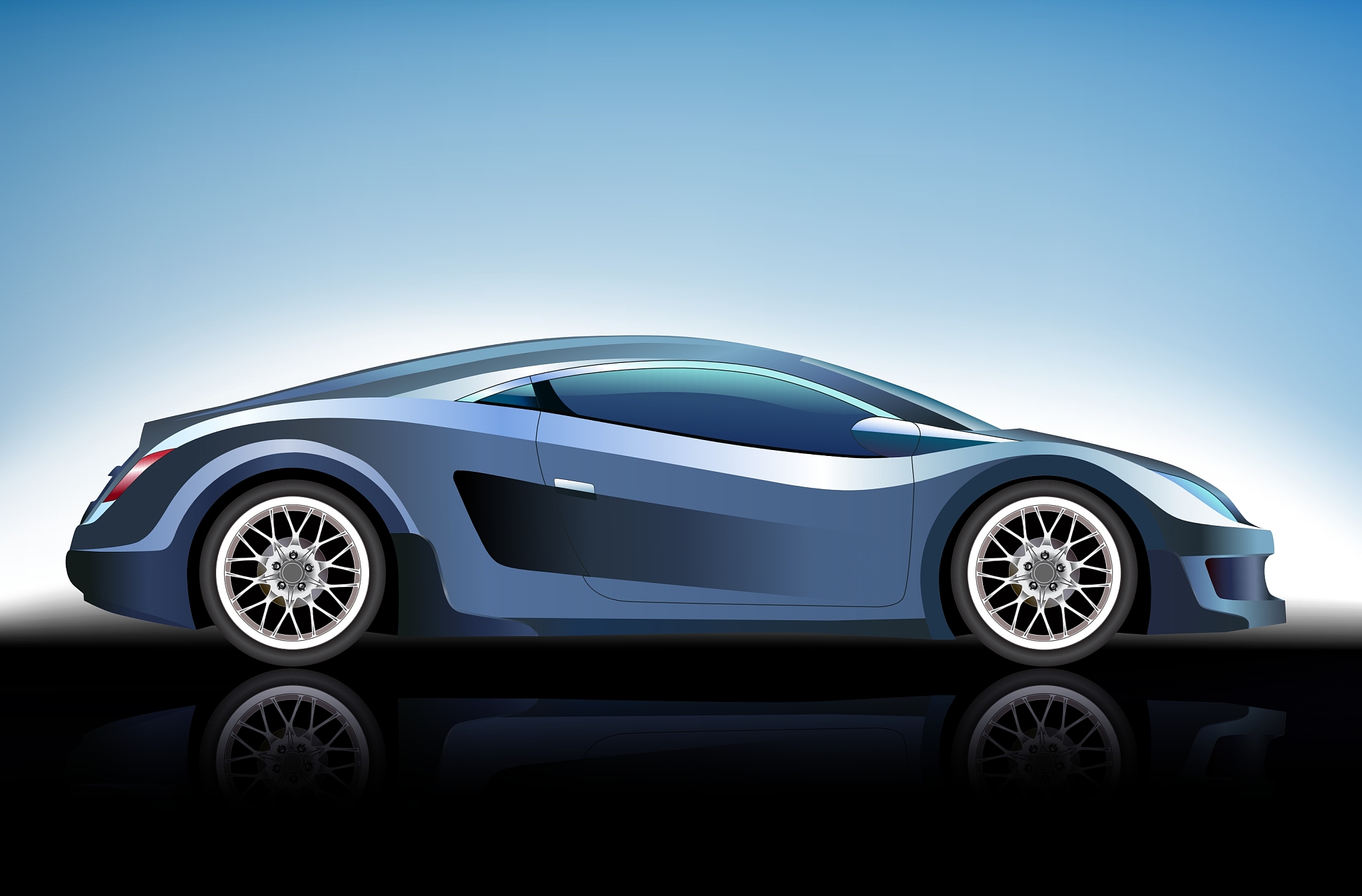 blue car