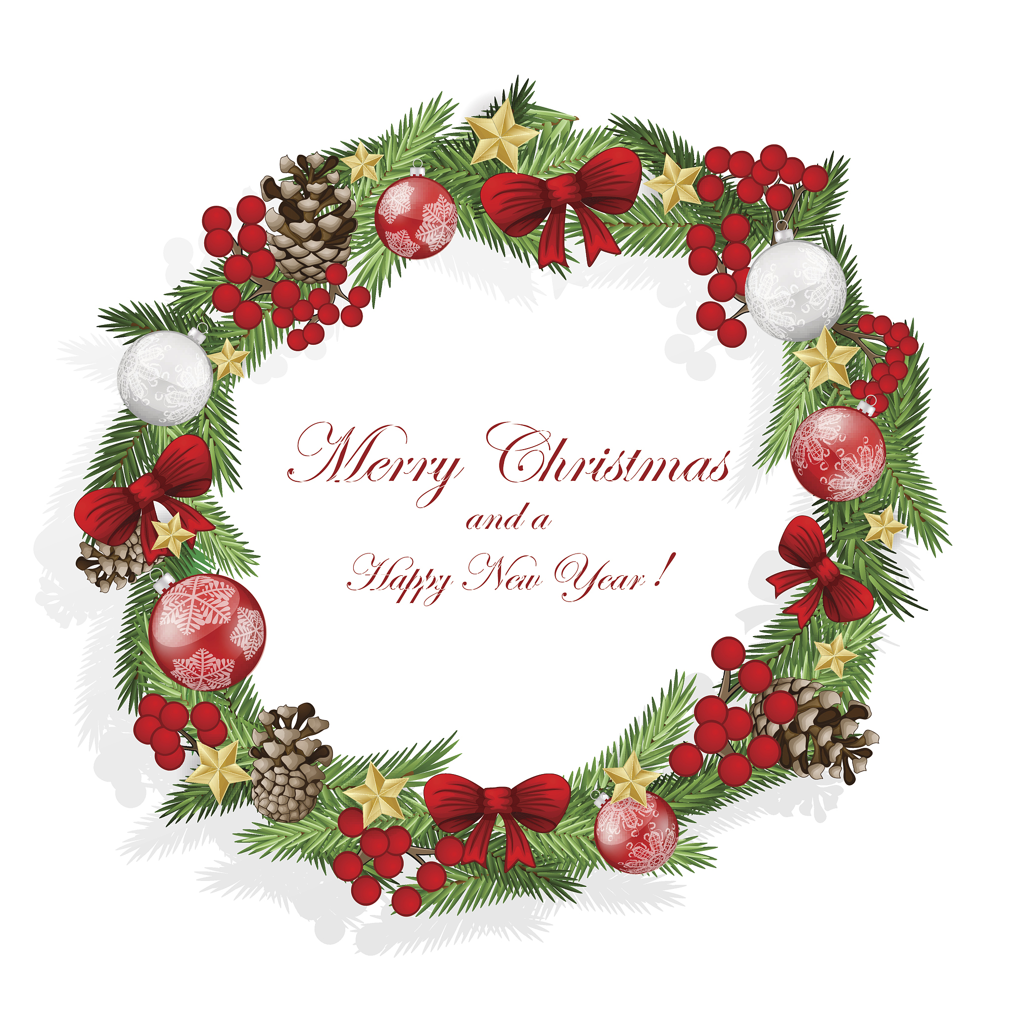 christmas background with ornaments