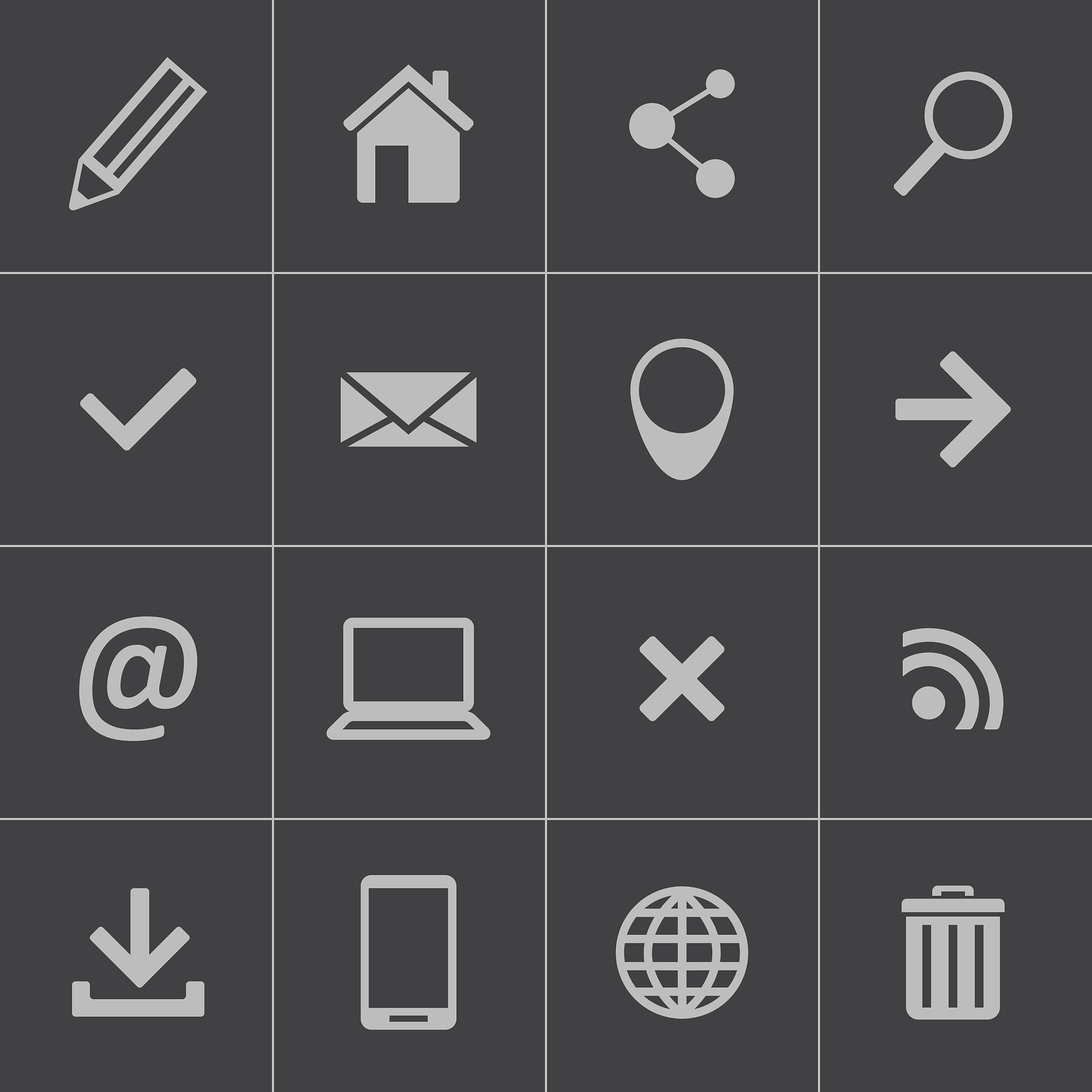website and internet icons
