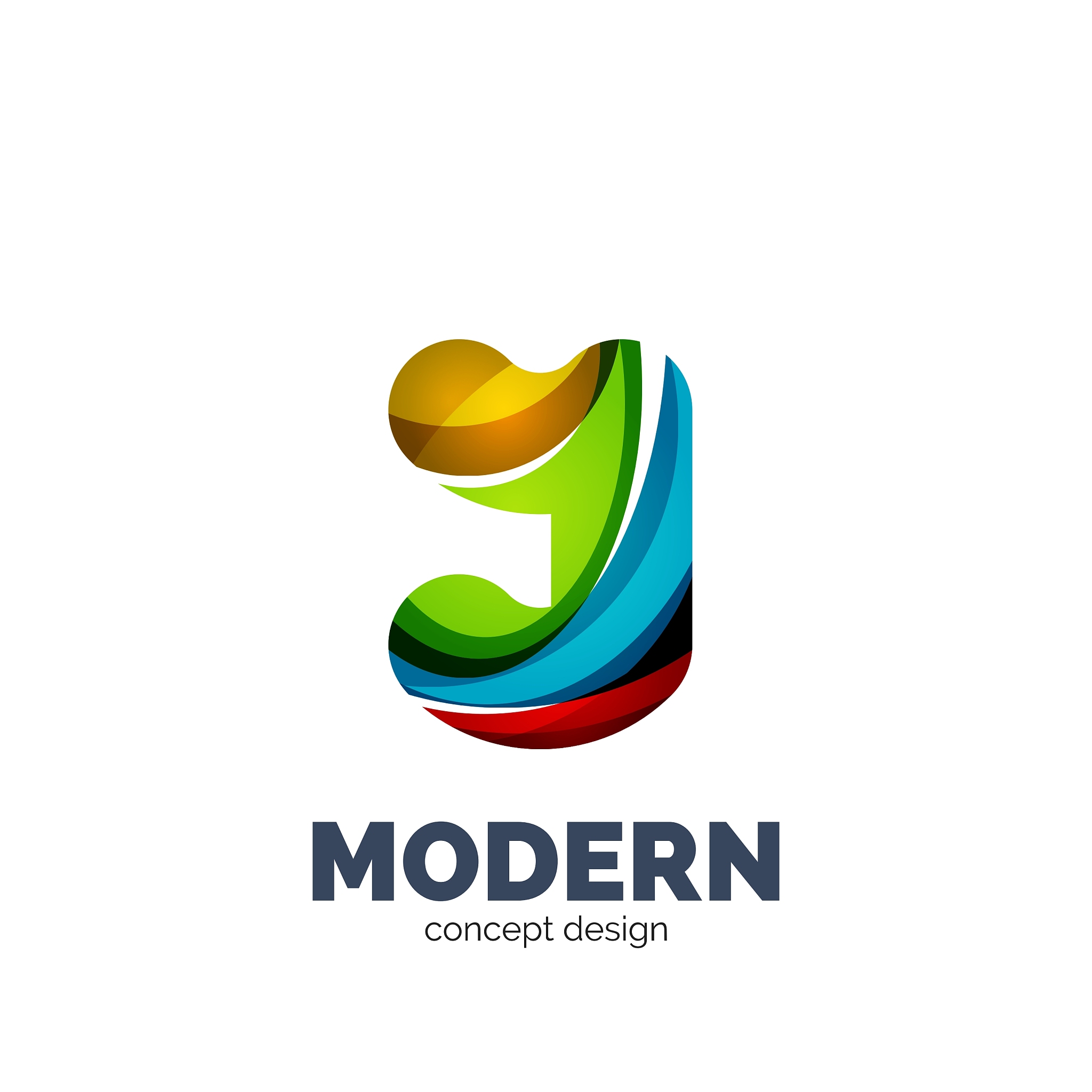modern abstract futuristic logo